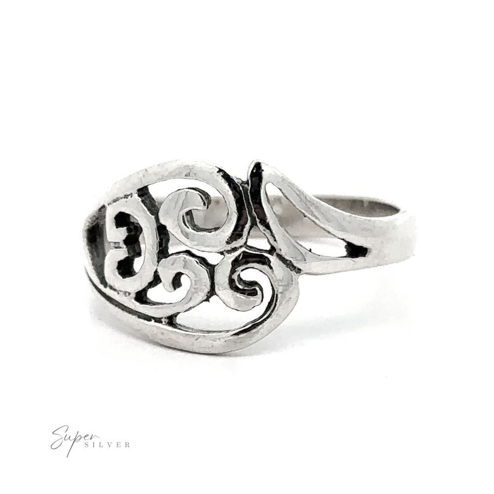 A Swoopy and Spiral Ring with a contemporary appeal and boho charm.