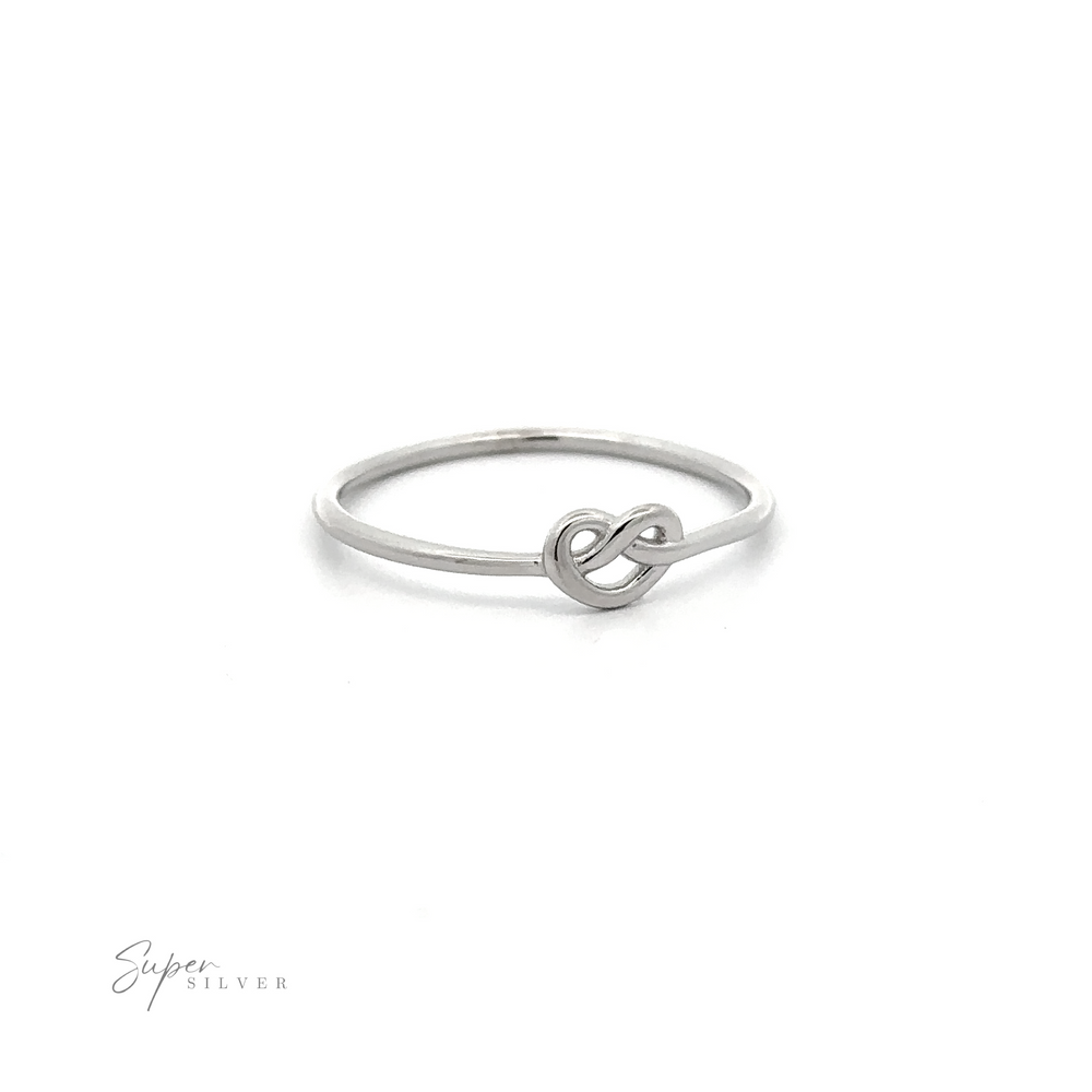 A Love Knot Ring made of sterling silver.