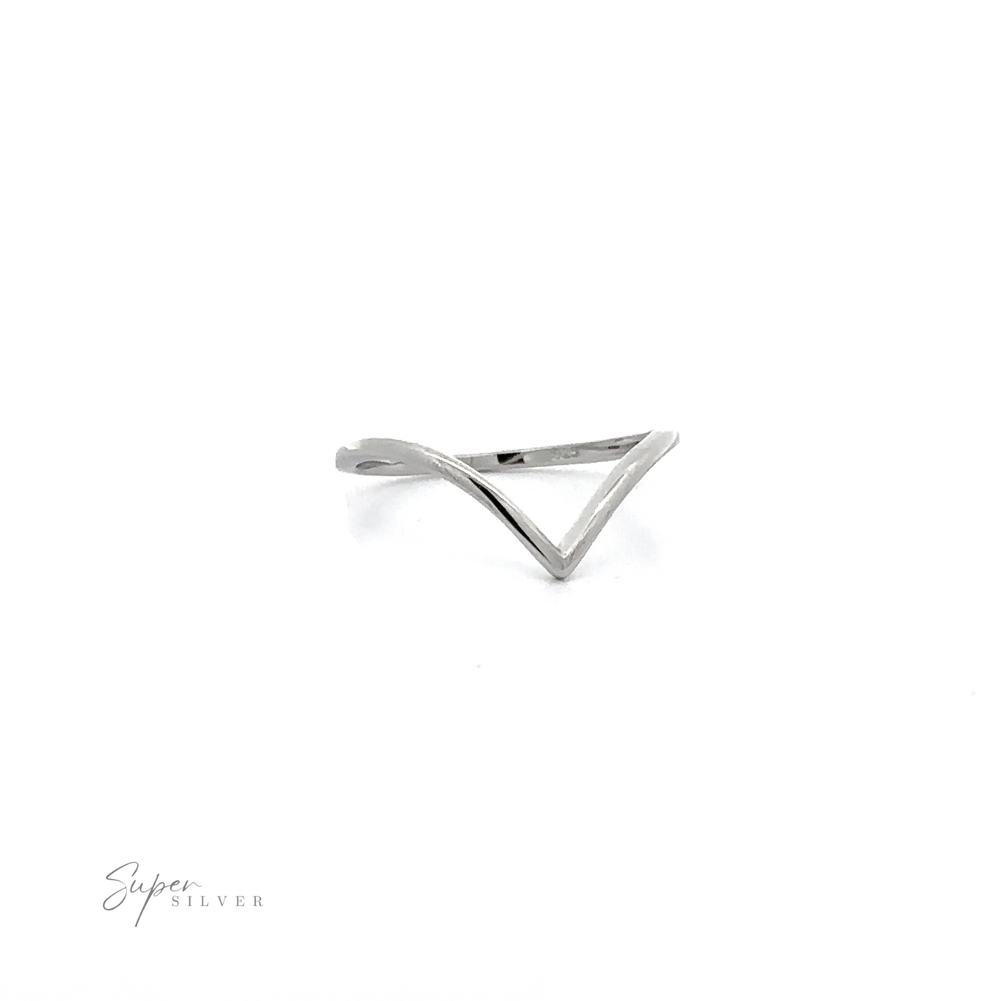 
                  
                    A Delicate Chevron Ring made of .925 sterling silver with a high polish finish.
                  
                