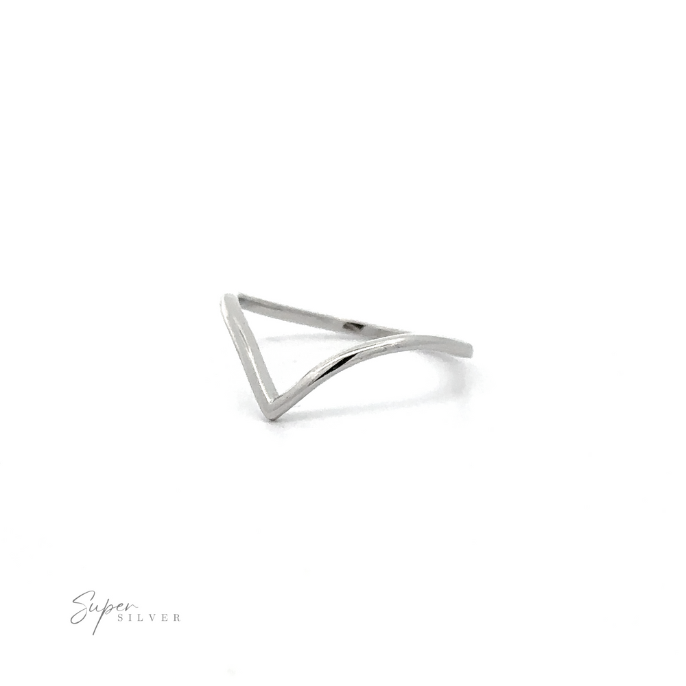 
                  
                    A Delicate Chevron Ring with a V-shaped triangle design.
                  
                