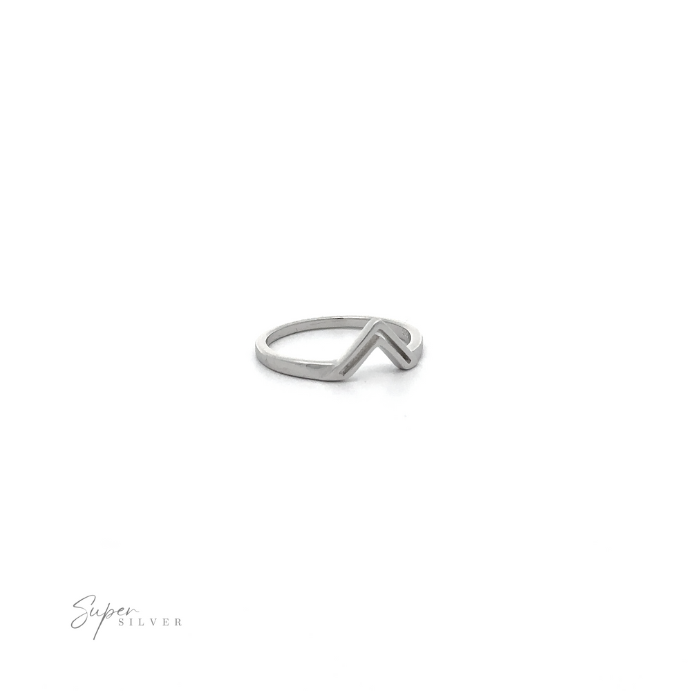 
                  
                    A minimalist silver midi ring with a Unique "V" Shaped Ring design.
                  
                