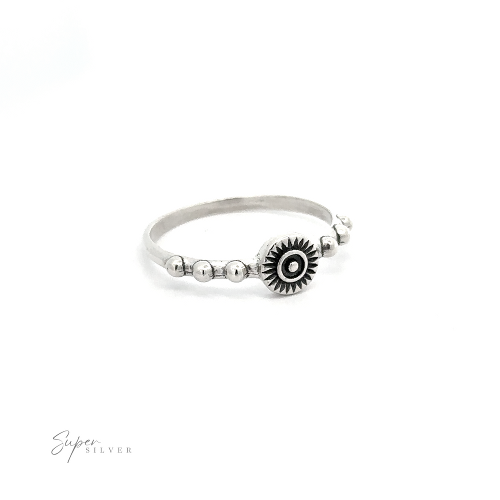 
                  
                    A 925 Sterling Silver Circle Ring with Dots, perfect for everyday minimal boho style.
                  
                