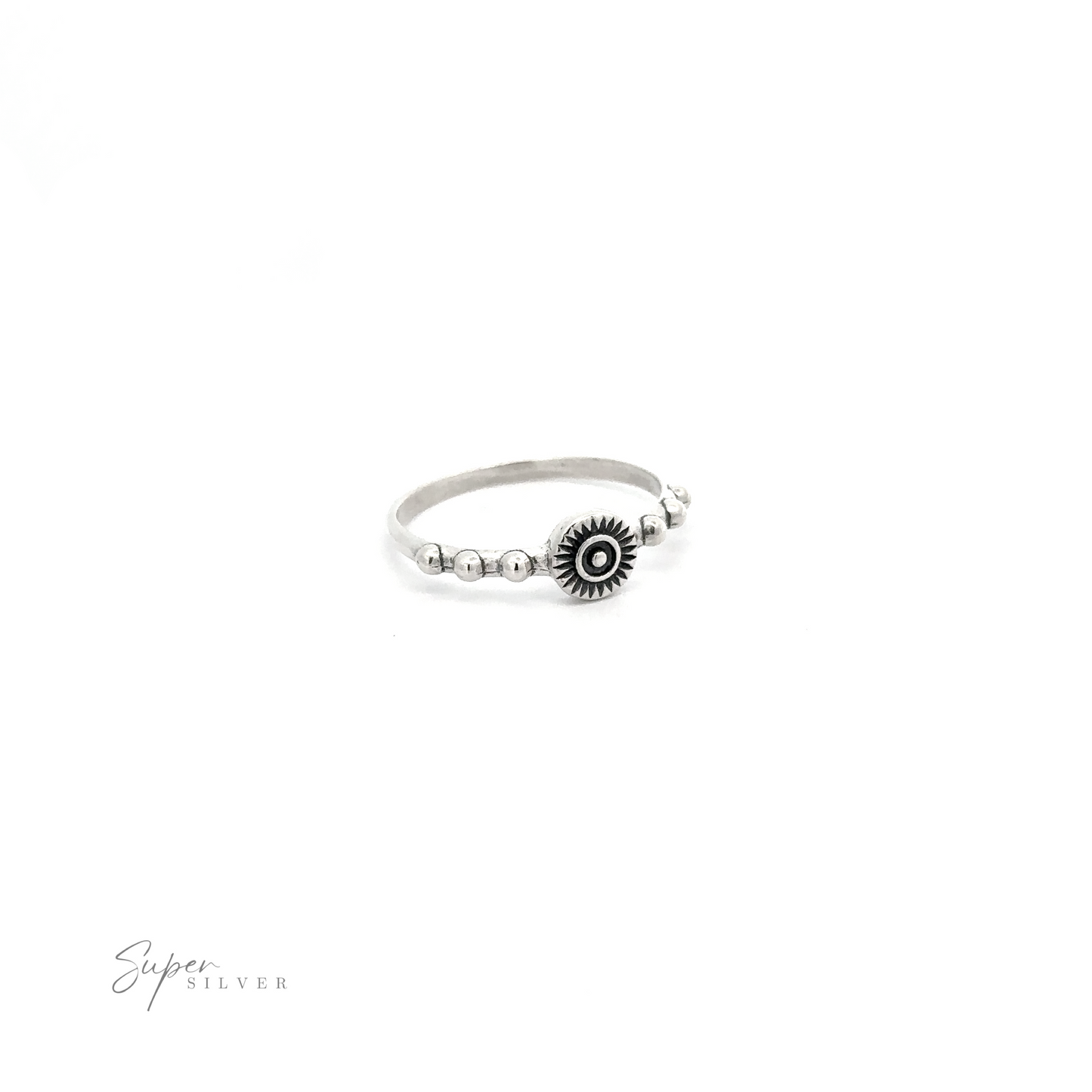 
                  
                    A dainty spiral Circle Ring with Dots made of 925 Sterling Silver, perfect for everyday boho style.
                  
                