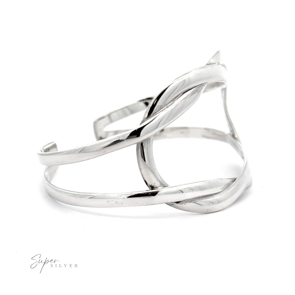 
                  
                    A Statement Square Knot Cuff bracelet with a twisted design.
                  
                