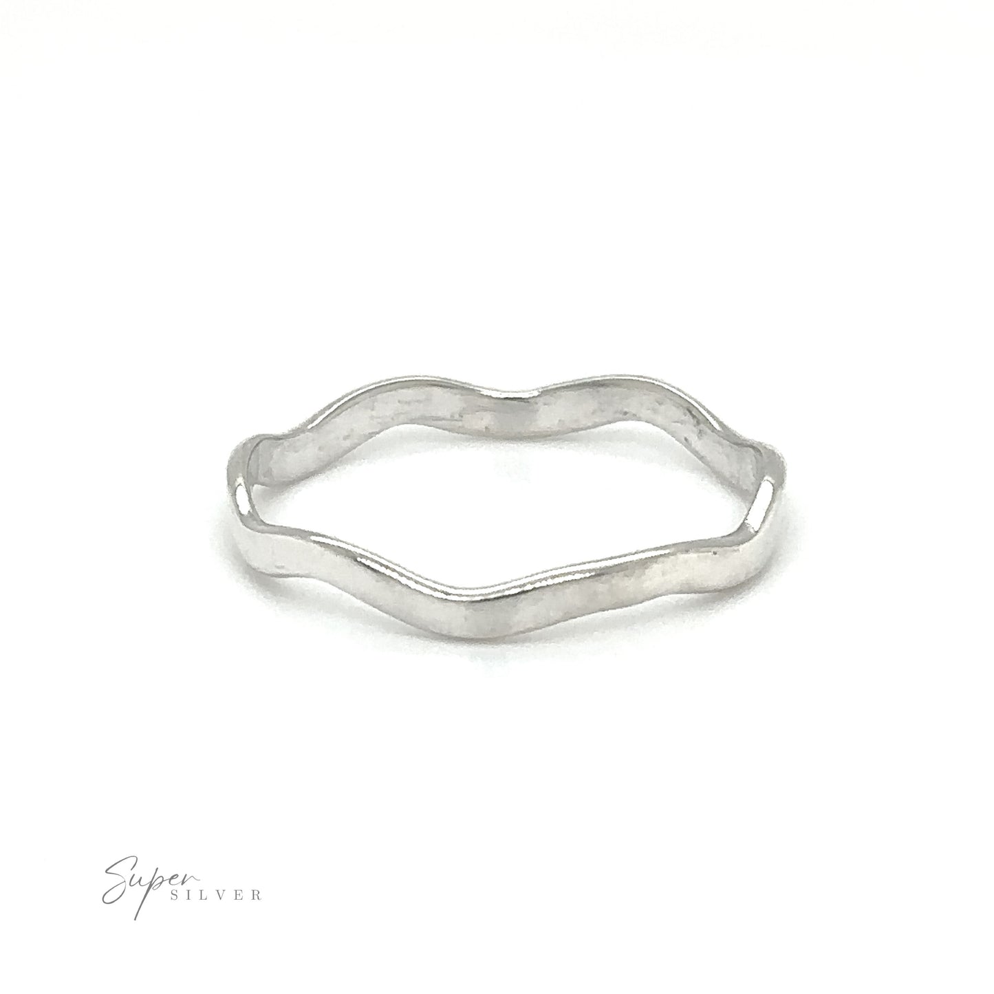 A Wavy Silver Band with a simple wavy band.
