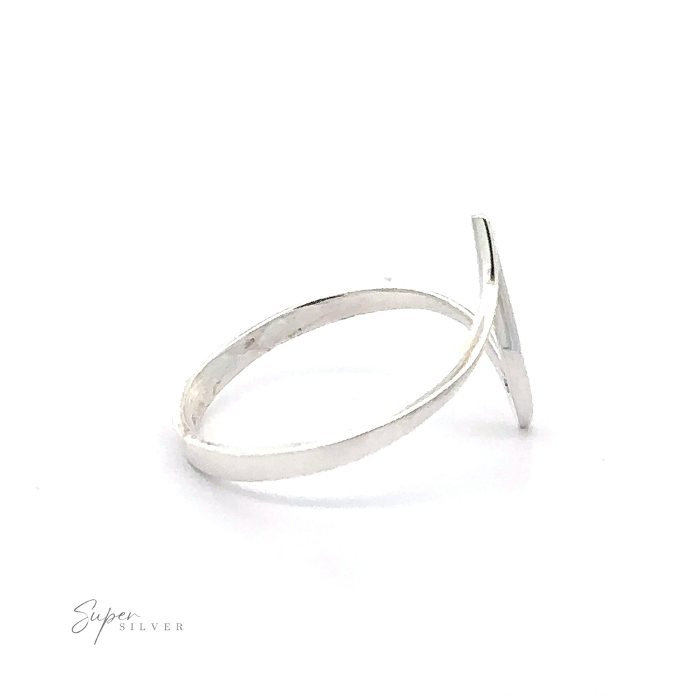 
                  
                    A delicate Thin Silver Wavy Freeform Ring with a partially open band, displayed on a white background with ".925 Sterling Silver" inscribed at the bottom.
                  
                