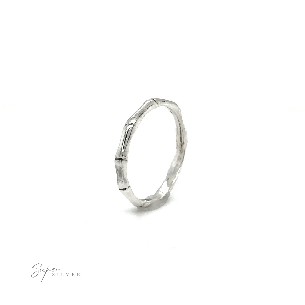 
                  
                    A Super Silver Bamboo Band Silver Ring.
                  
                