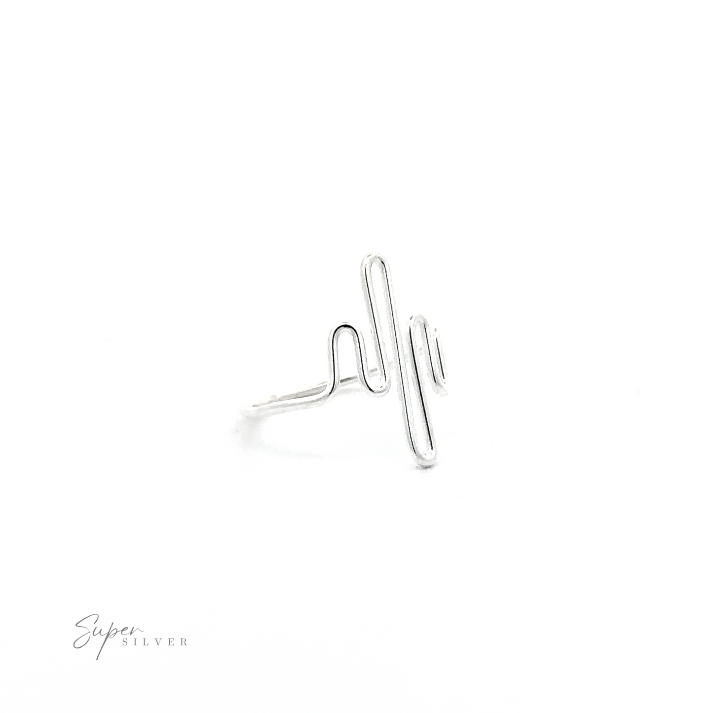 
                  
                    A Silver Squiggle Ring, perfect as a unique accent piece for eclectic minimalist styles.
                  
                
