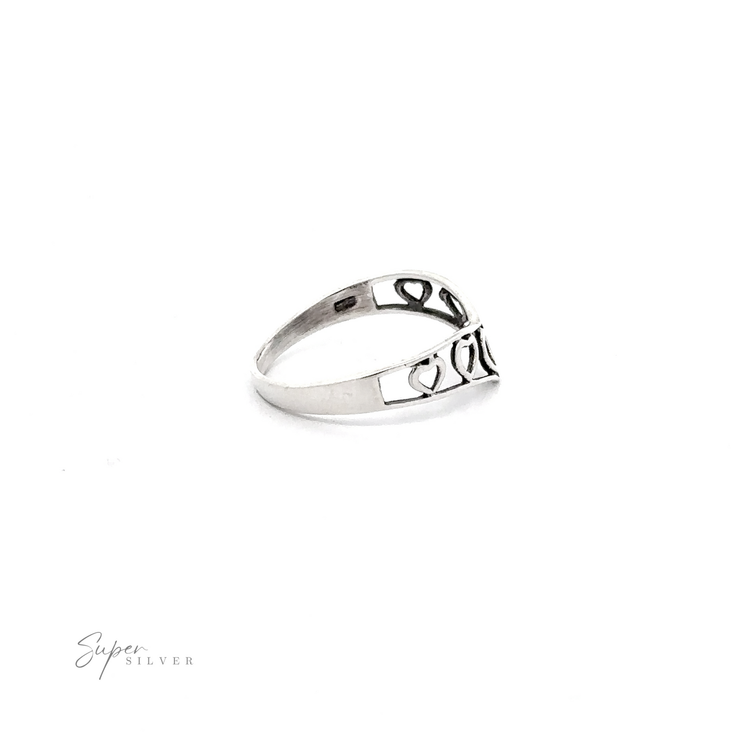 
                  
                    Chevron Shaped Open Heart Band displayed against a white background.
                  
                