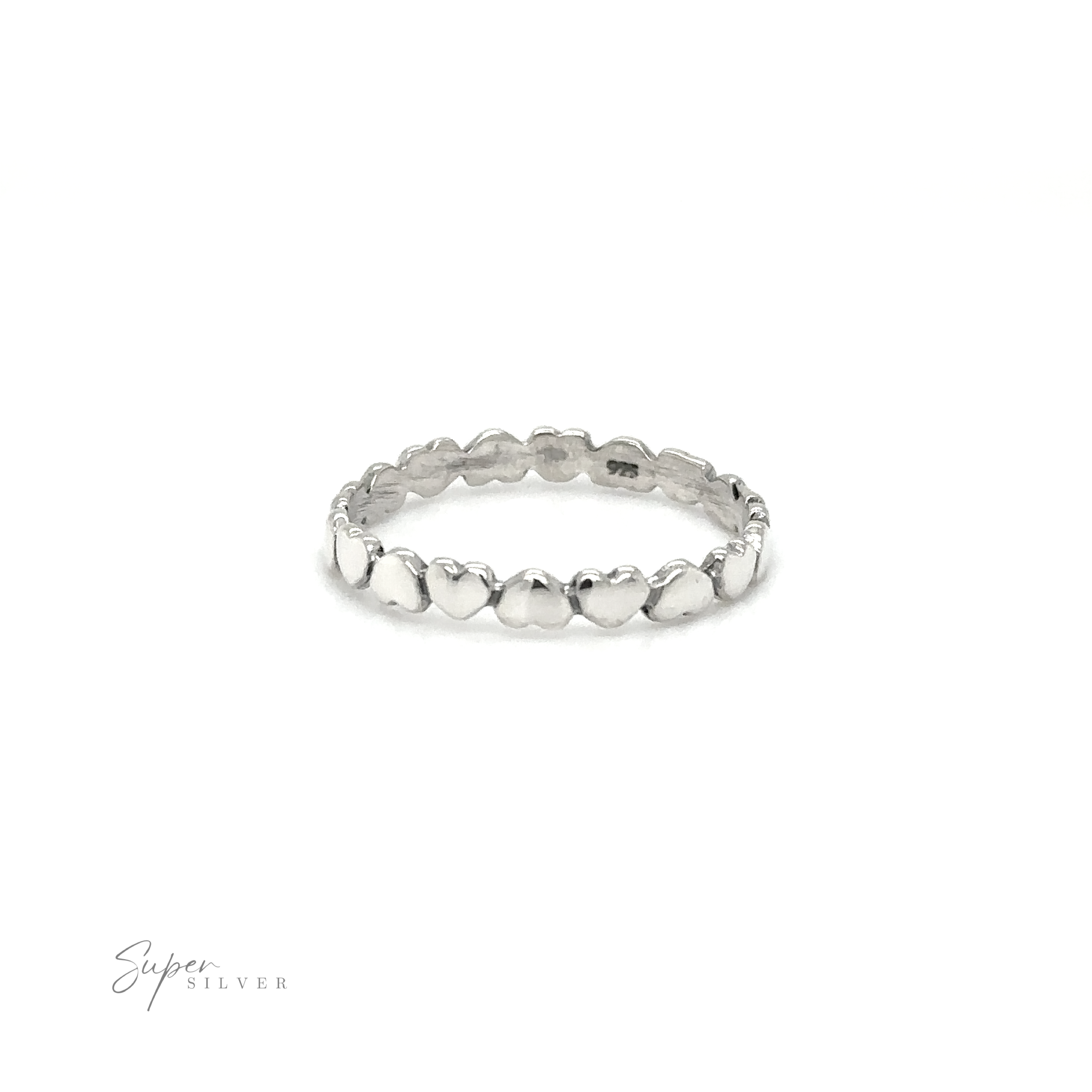 A Hearts Band With Alternating Pattern ring.