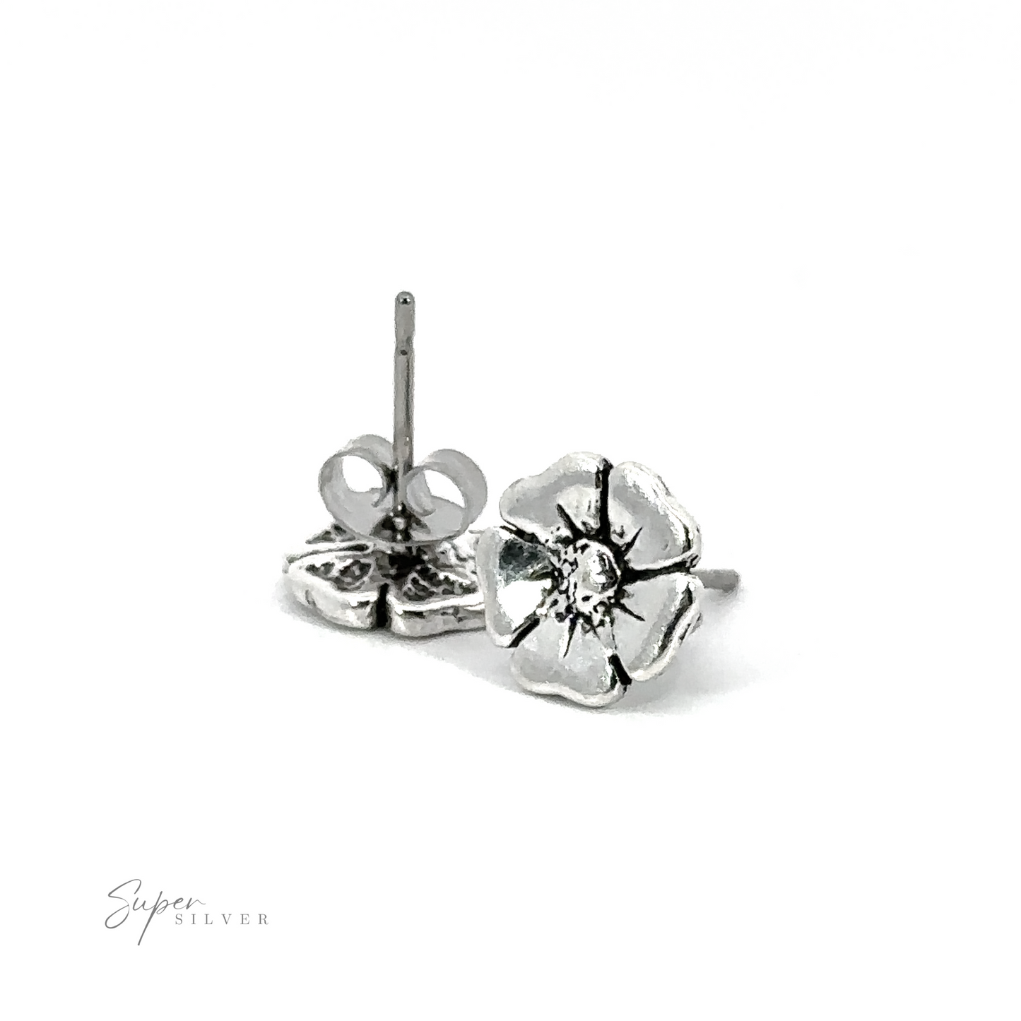 A pair of adorable Poppy Flower Studs.