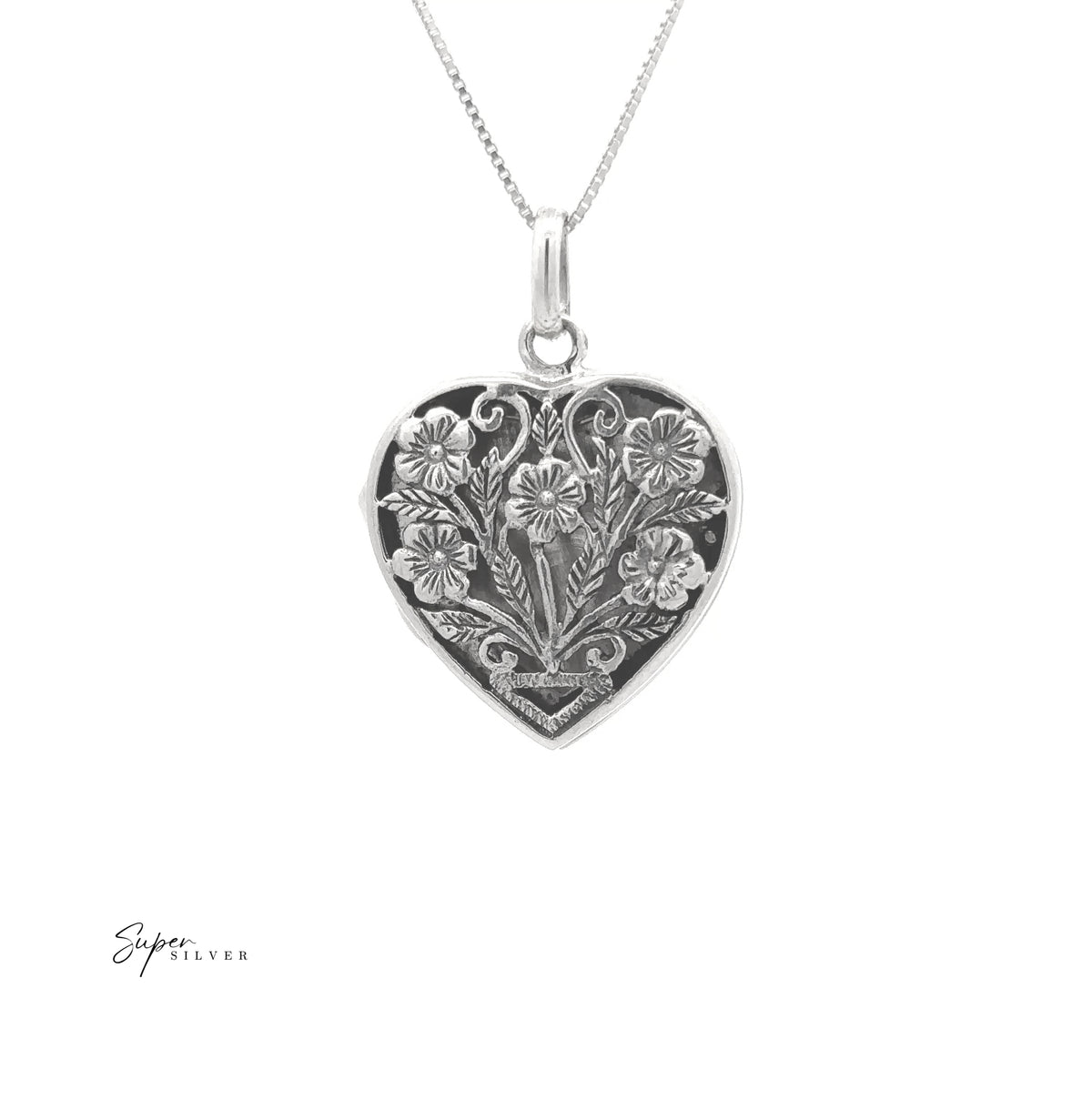 Floral Heart Shaped Locket