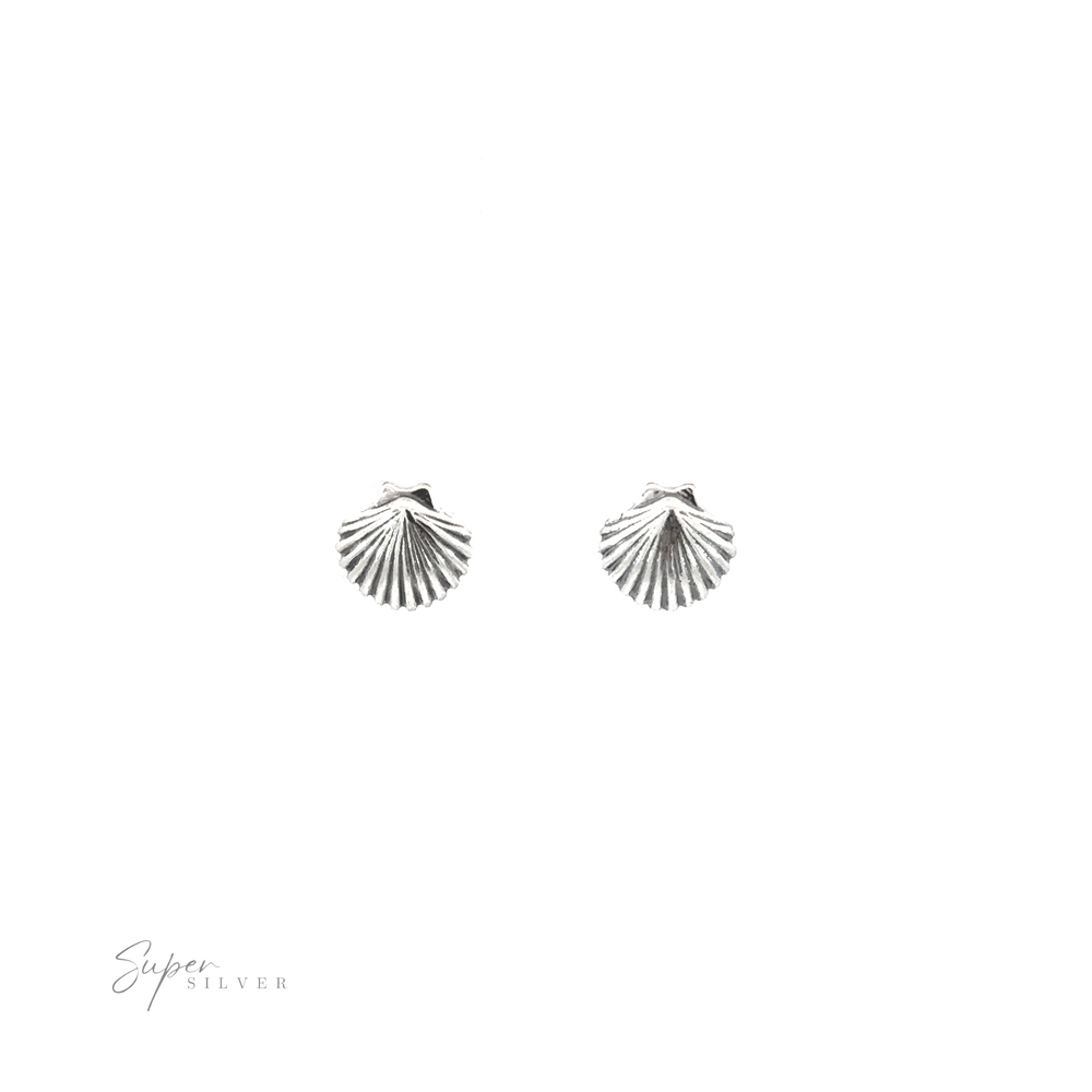
                  
                    A pair of Seashell Studs that exude a coastal vibe on a white background.
                  
                