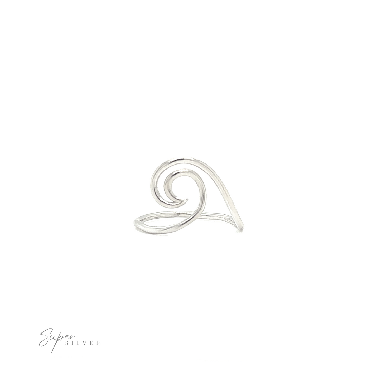 
                  
                    A minimalist Open Wave ring on a white background.
                  
                