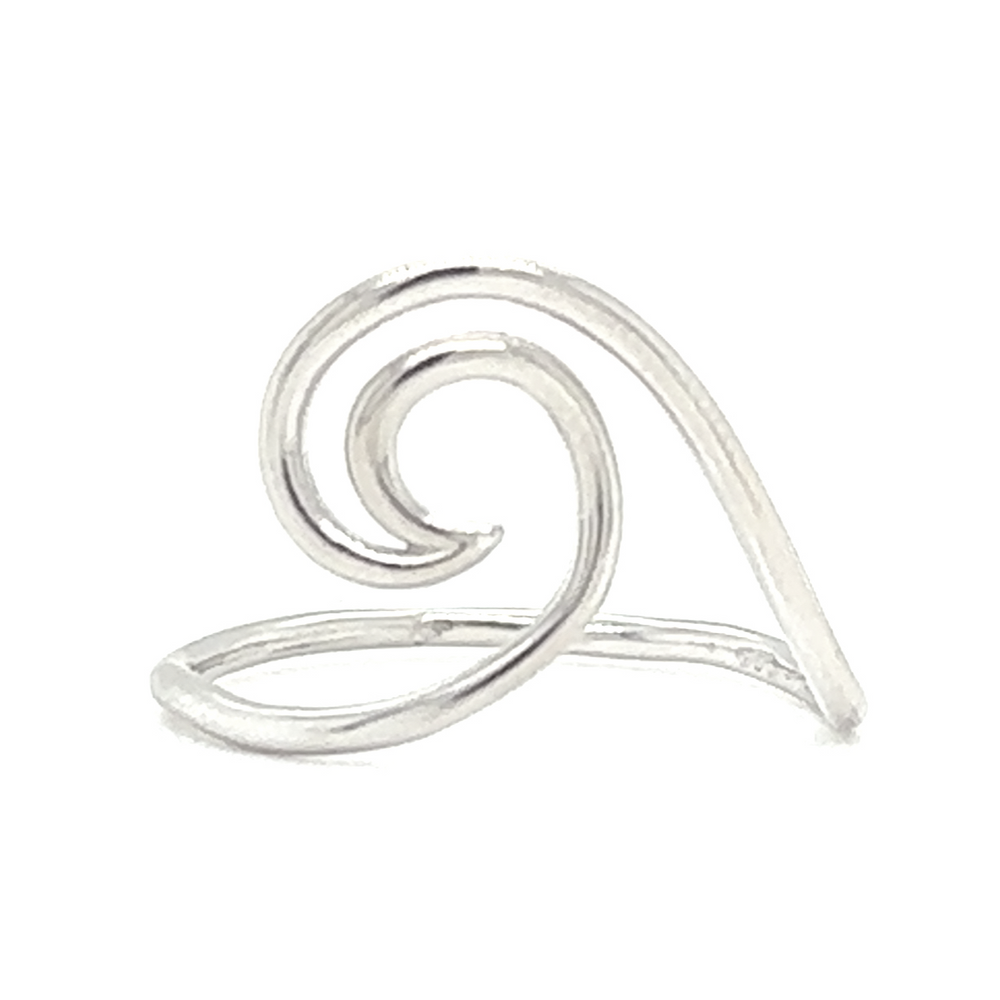 An Open Wave Ring on a white background.