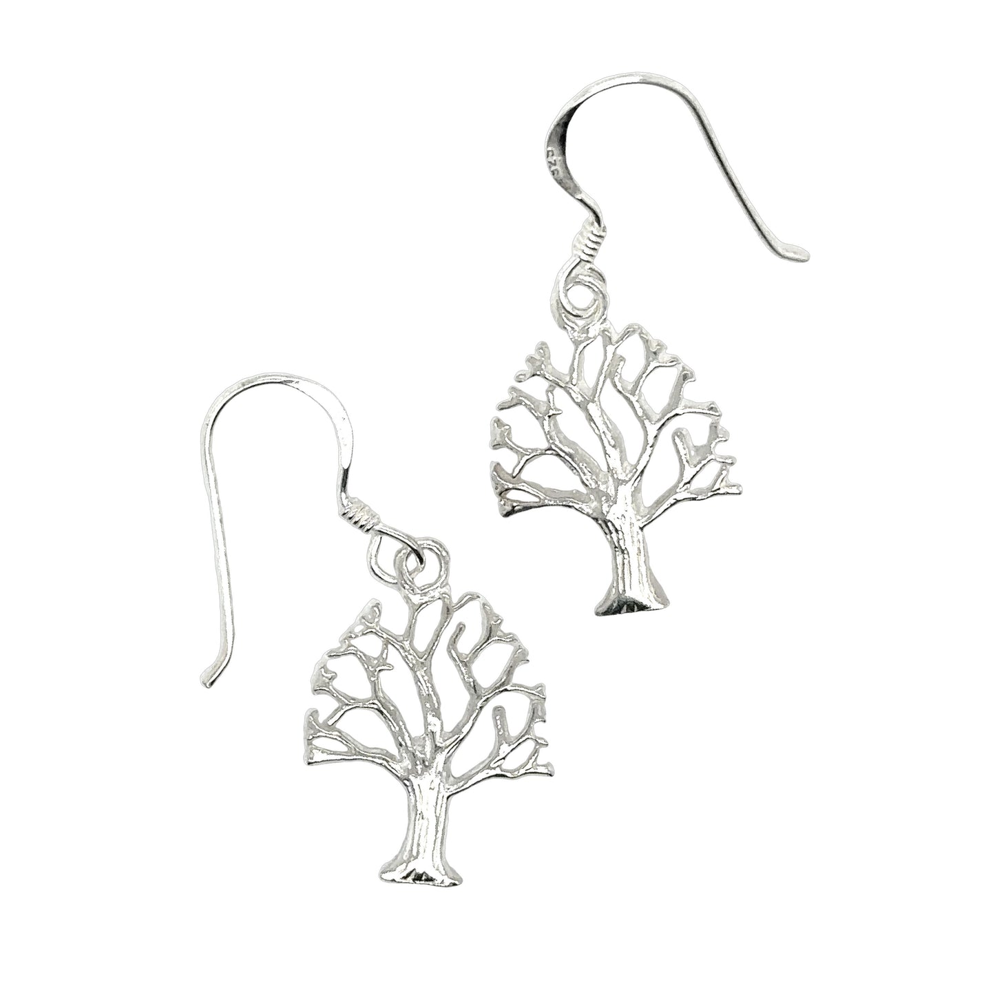 Super Silver's Tree Of Life Earrings are displayed on a white background.