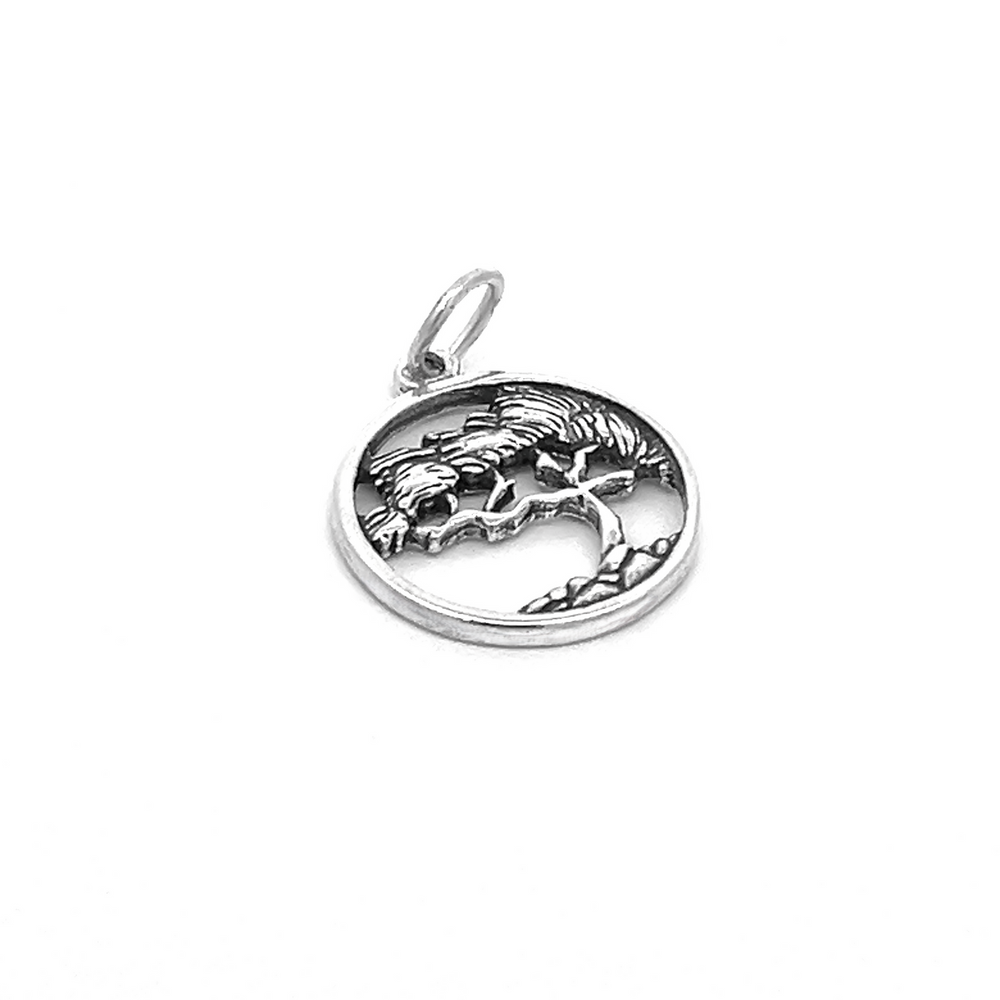 
                  
                    This nature jewelry piece, the Cypress Tree Charm, is made of sterling silver and beautifully captures the essence of a cypress tree in its detailed design.
                  
                