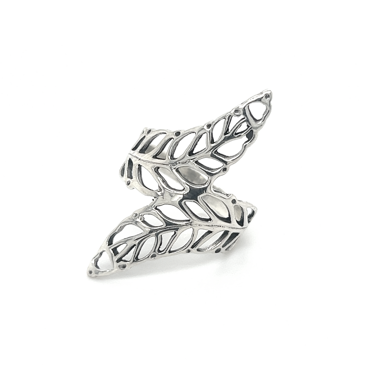 
                  
                    The Fern Outline Ring showcases an organic beauty with its delicate leaf design. Embark on a stylish journey with this exquisite silver accessory.
                  
                