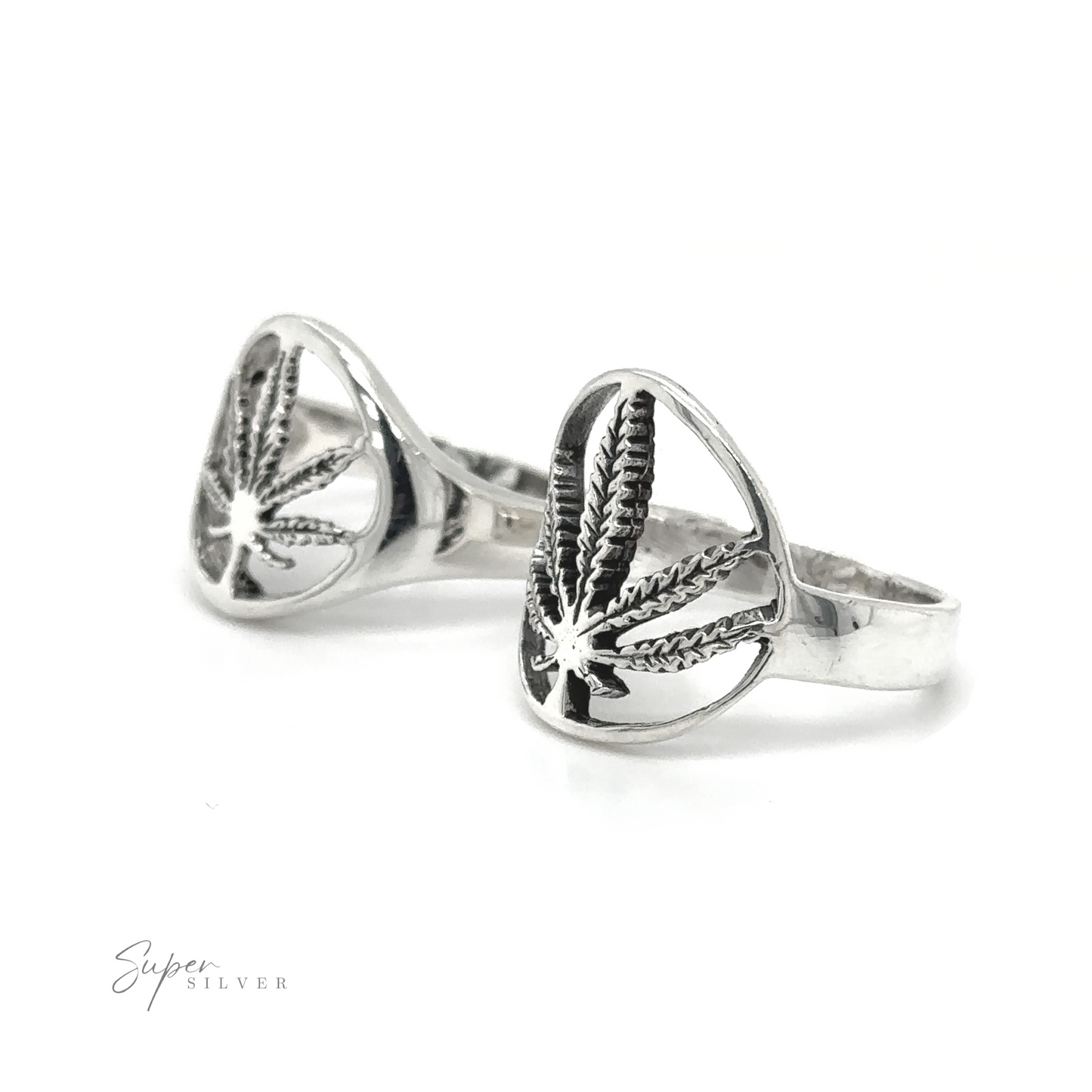 
                  
                    An Outlined Mary Jane Leaf Ring exudes stoner vibes reminiscent of the flower power era.
                  
                