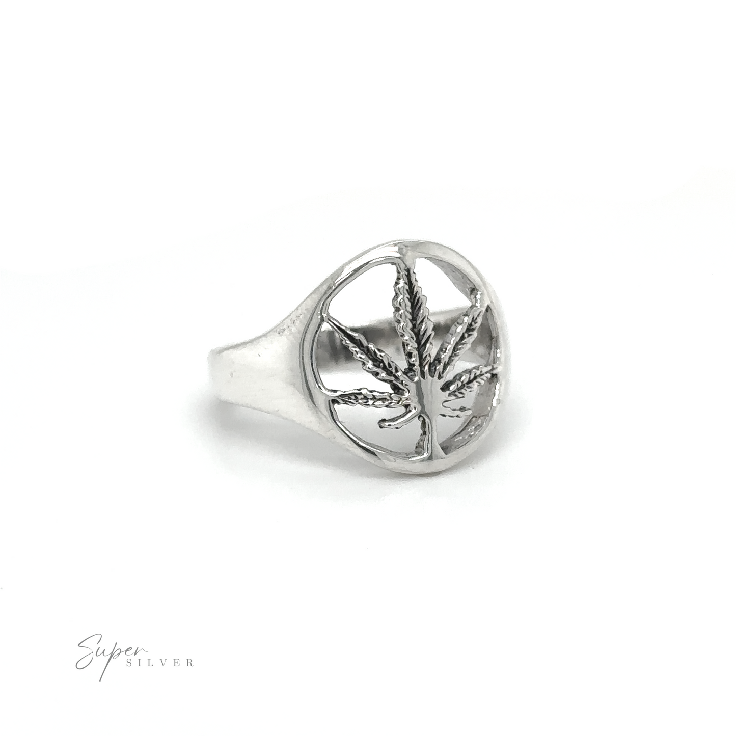 
                  
                    Embrace stoner vibes with these Outlined Mary Jane Leaf Rings, capturing the essence of the flower power era.
                  
                