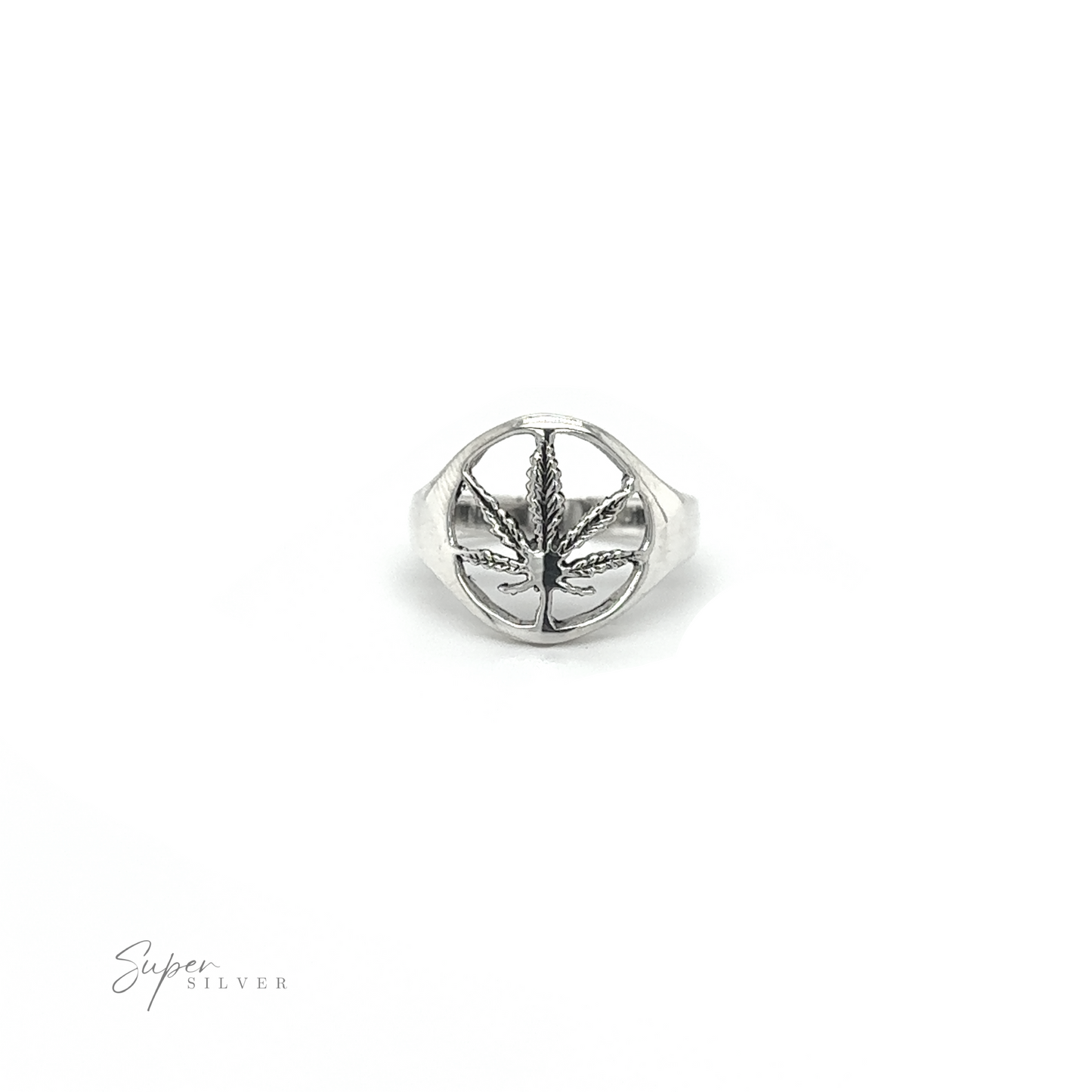 
                  
                    Embrace the flower power era with this stunning Outlined Mary Jane Leaf Ring adorned in silver. Its intricate design features a delicate leaf, giving off stoner vibes for those seeking a touch of nature-inspired style.
                  
                