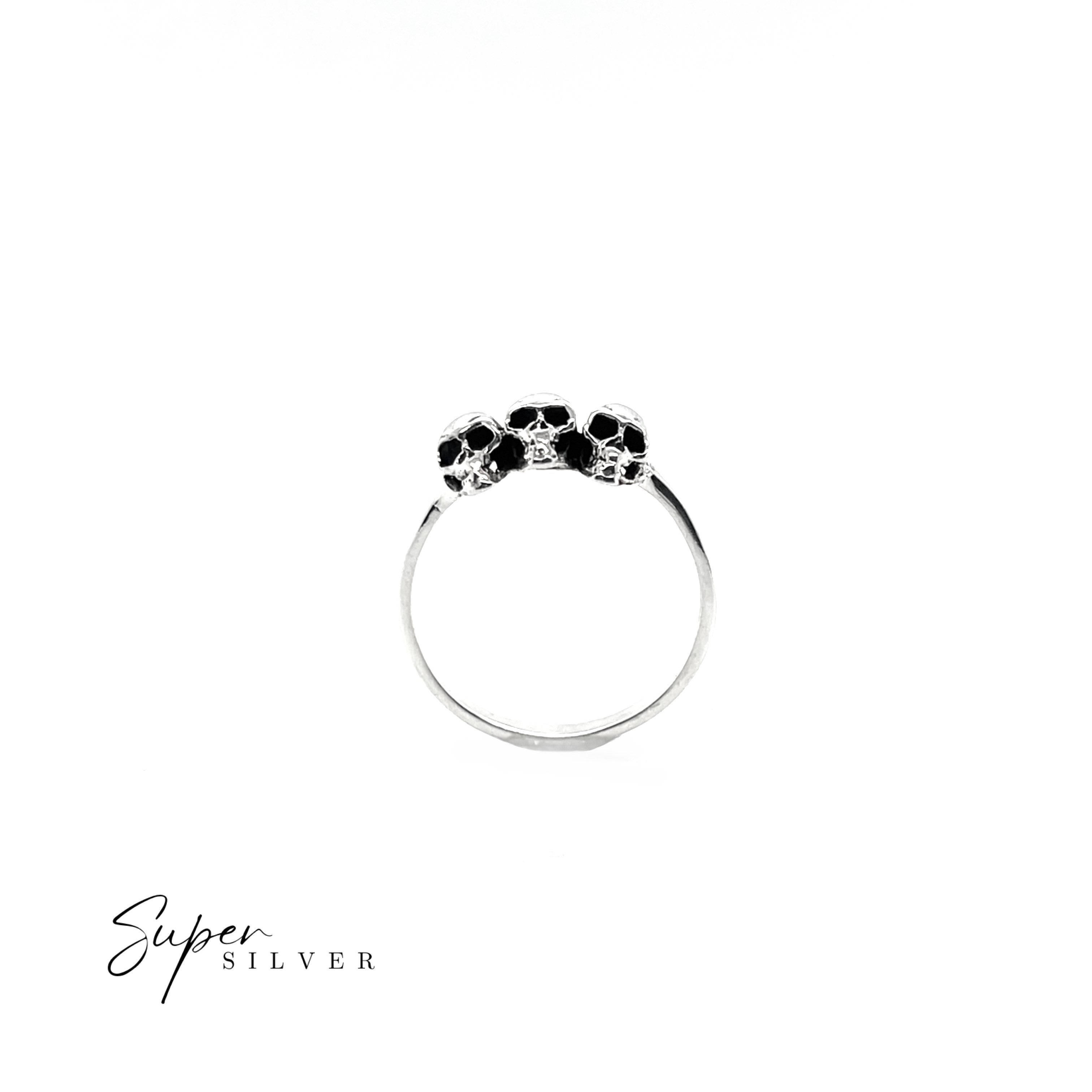 Dainty Three Skull Ring