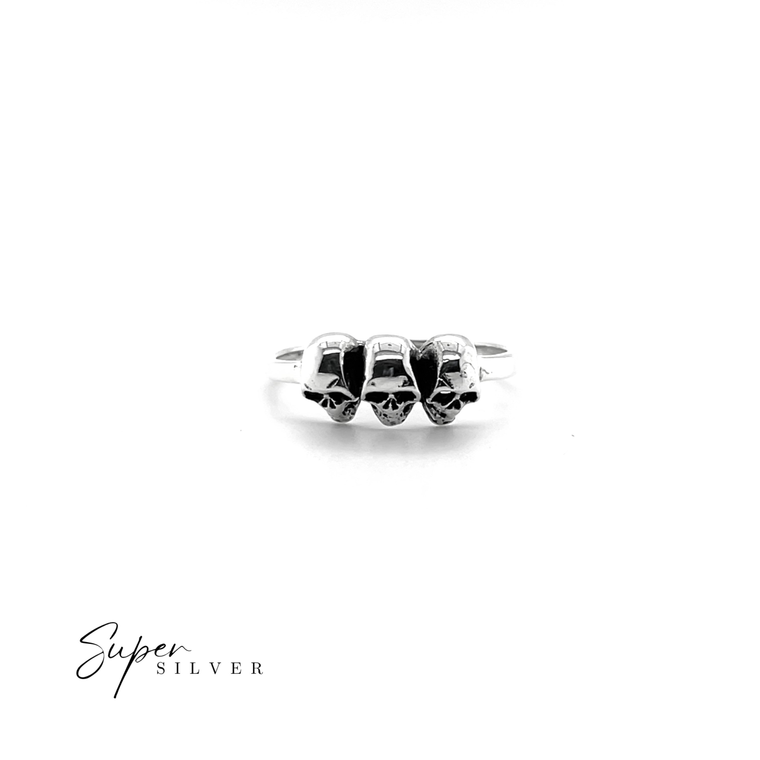 Dainty Three Skull Ring