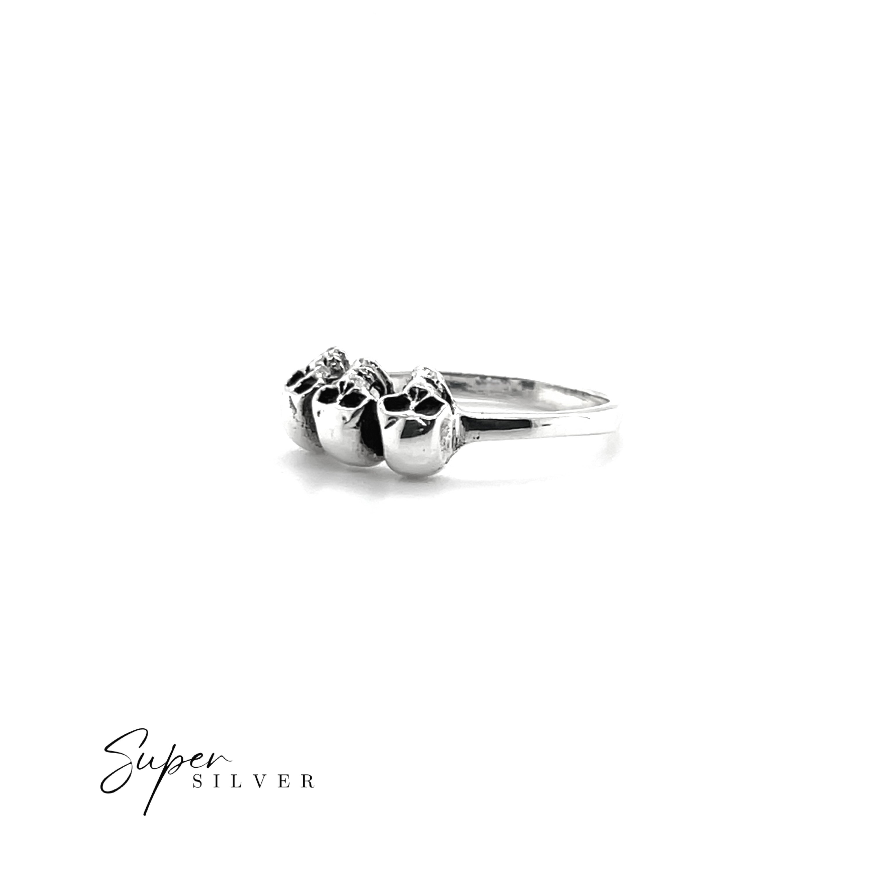Dainty Three Skull Ring