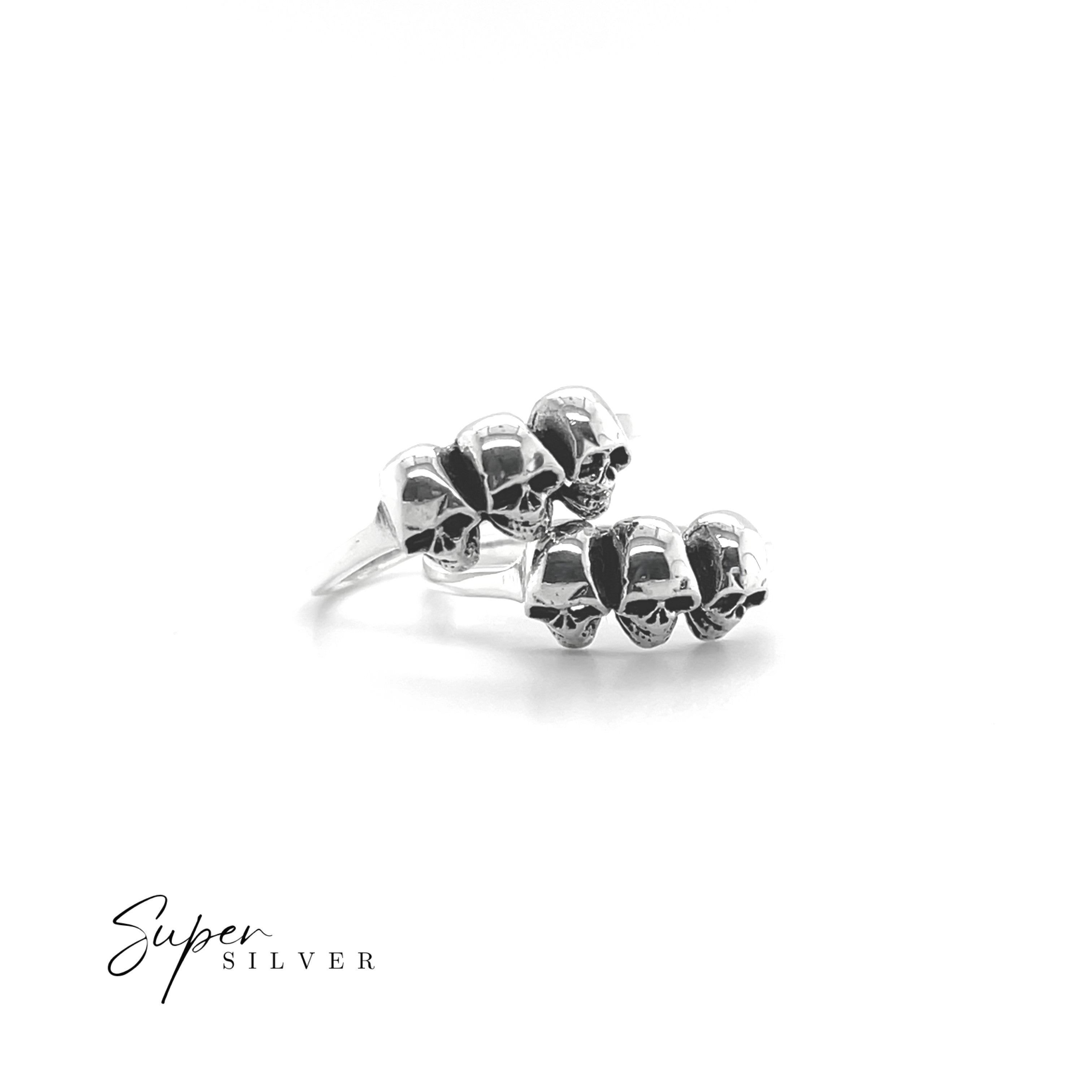 Dainty Three Skull Ring