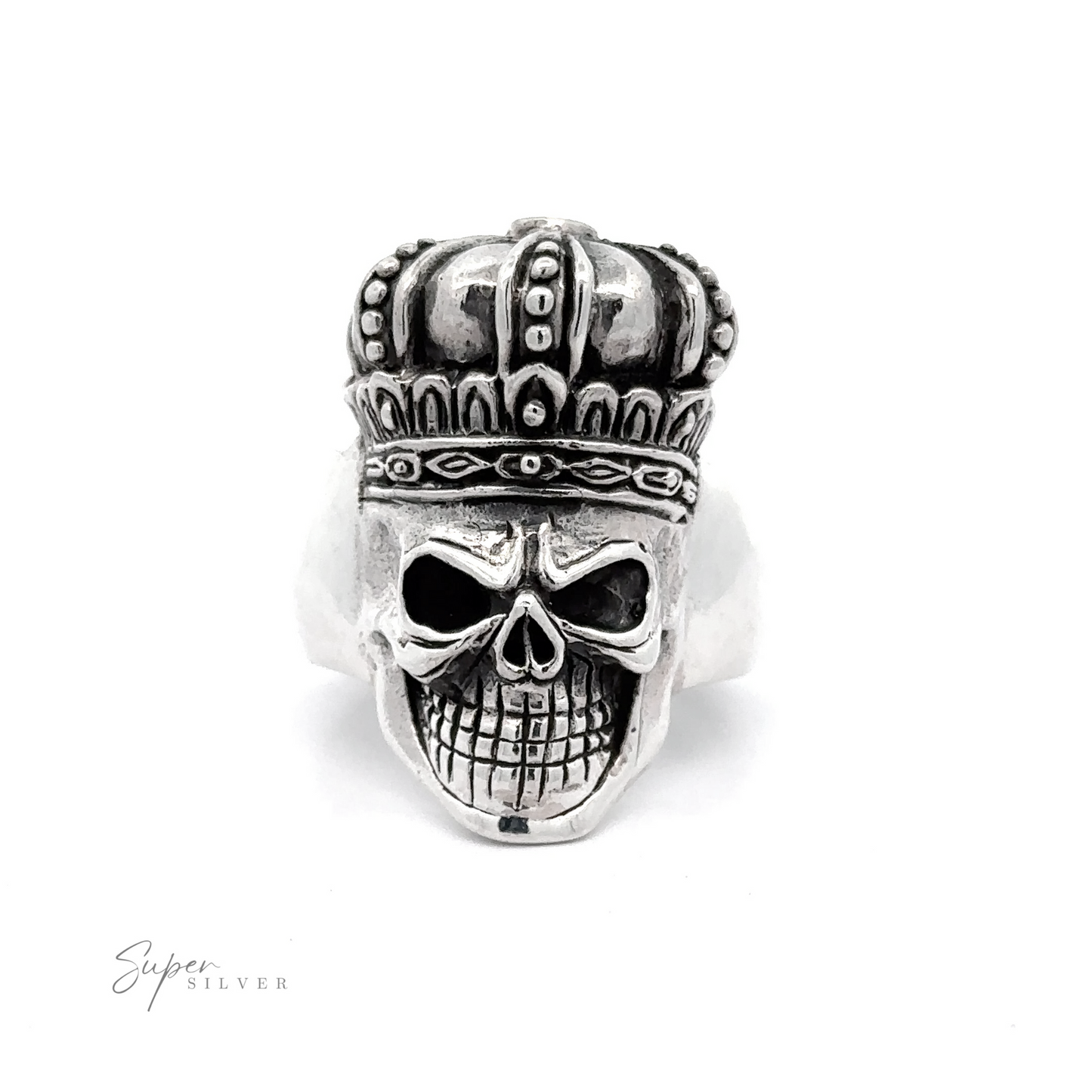 Skull King Ring adorned with a detailed king's crown.