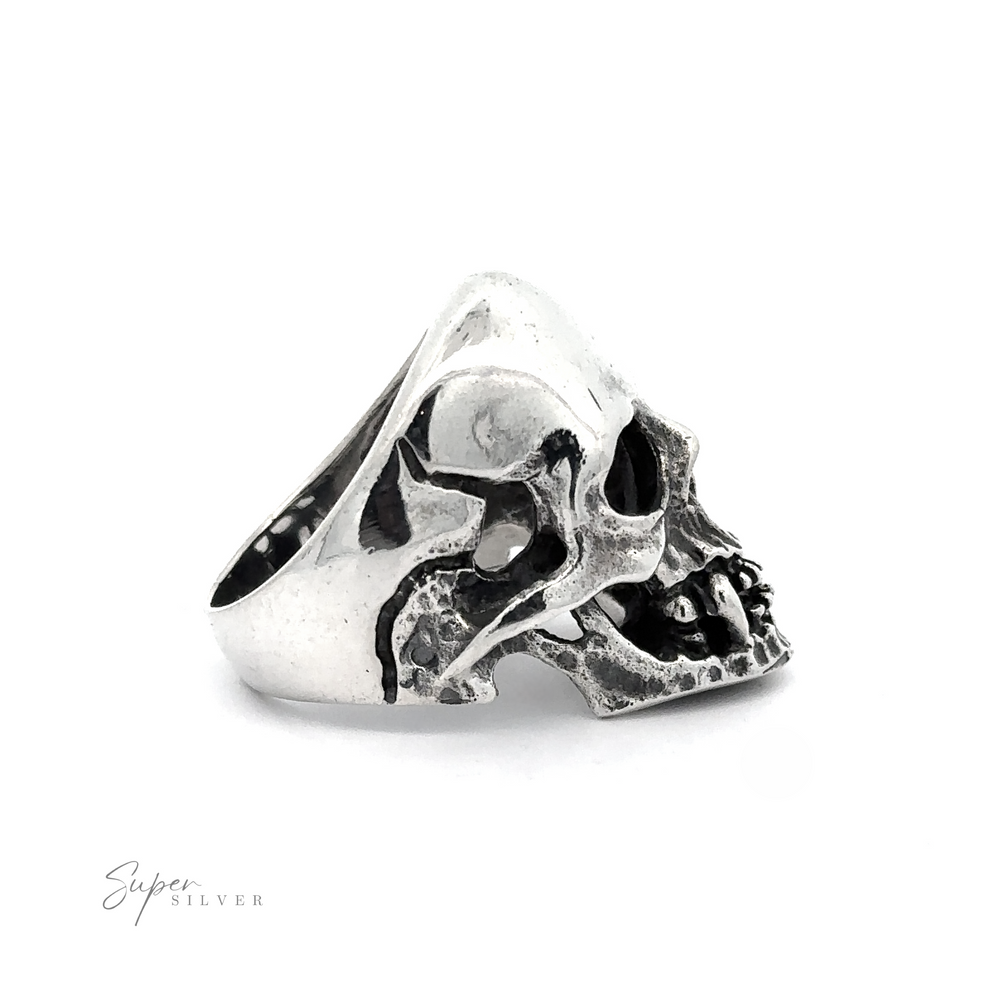 
                  
                    This Large Fanged Skull Statement Ring shaped like a skull with hollow eyes and an open mouth perfectly captures the gothic aesthetic.
                  
                
