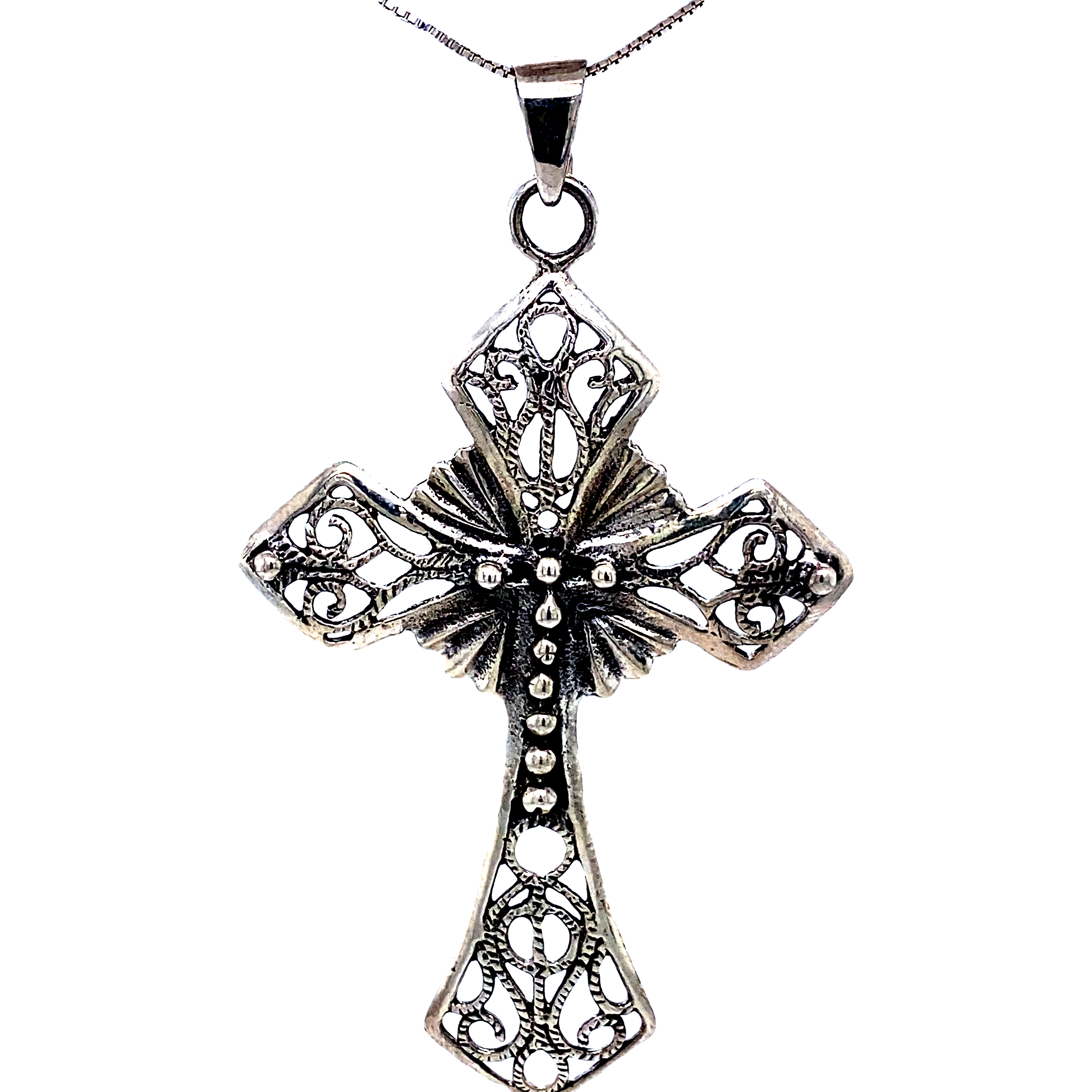 Ornate Cross Pendant Silver : Smiffys: Amazon.co.uk: Fashion