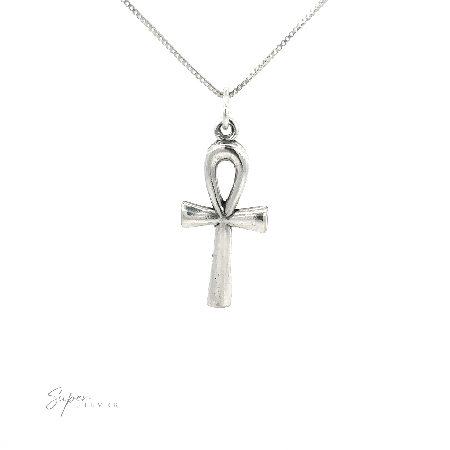 
                  
                    Ankh Charms pendant in sterling silver, representing the eternal life symbol of ancient Egypt.
                  
                