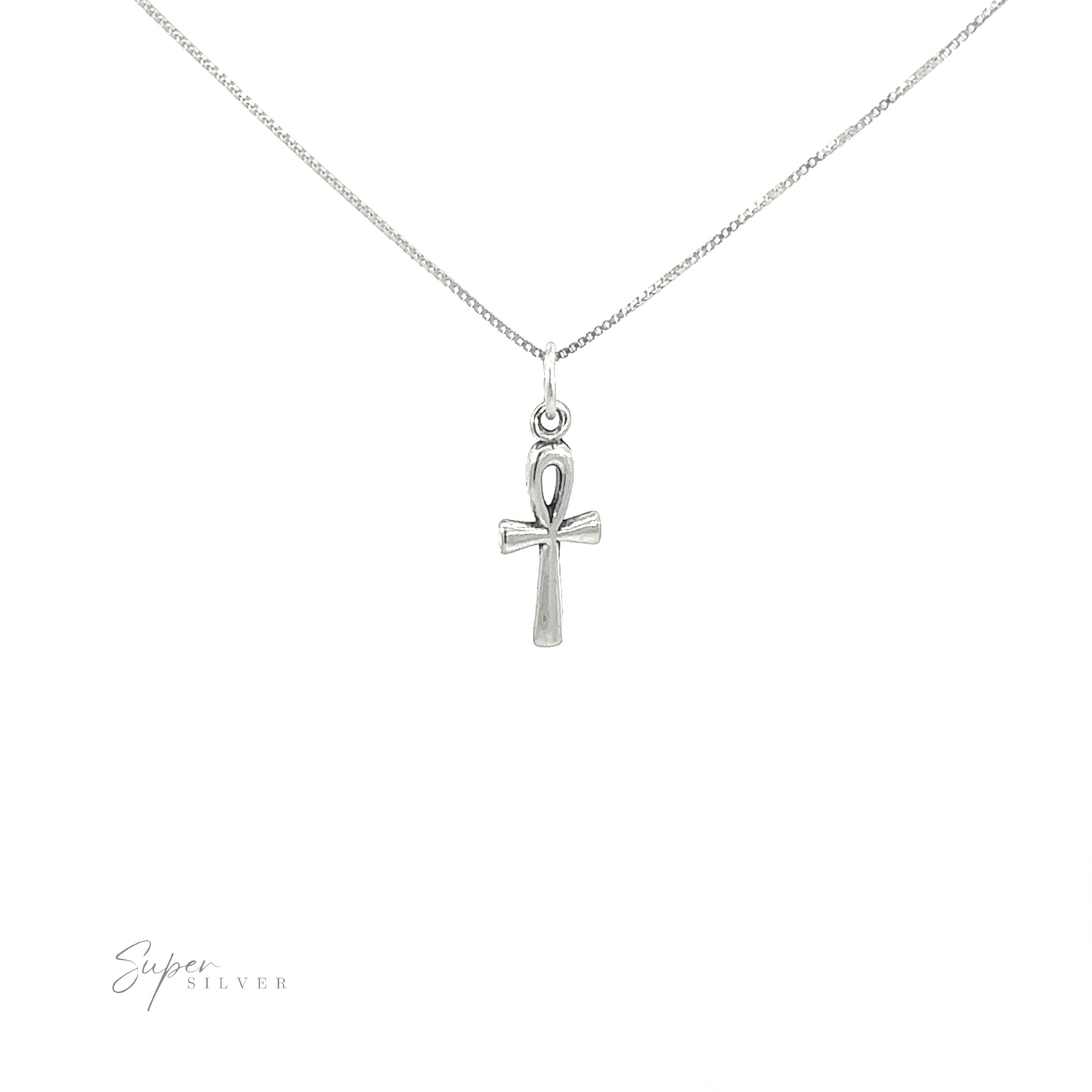
                  
                    An Egyptian symbol of eternal life, the Ankh Charms adorns a sleek silver chain.
                  
                