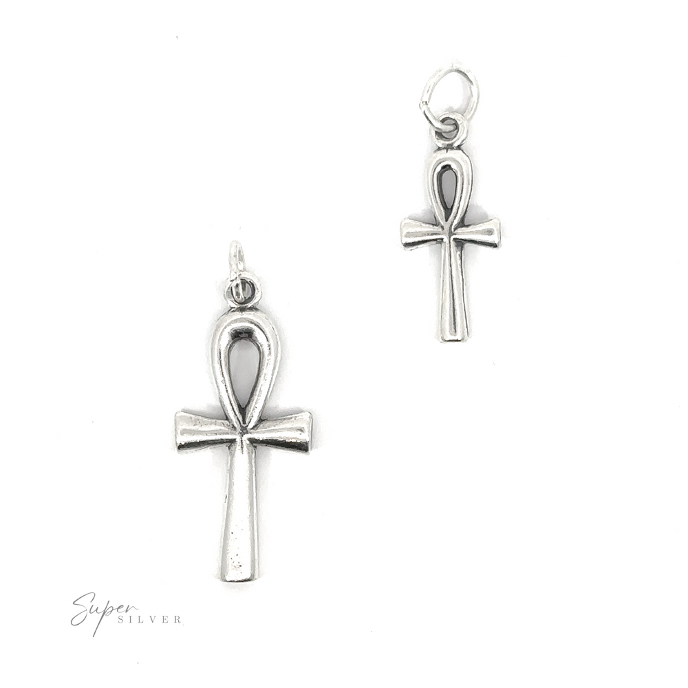 Stylish Egyptian Ankh Charms pendant and earrings, featuring the iconic Ankh symbol representing eternal life.
