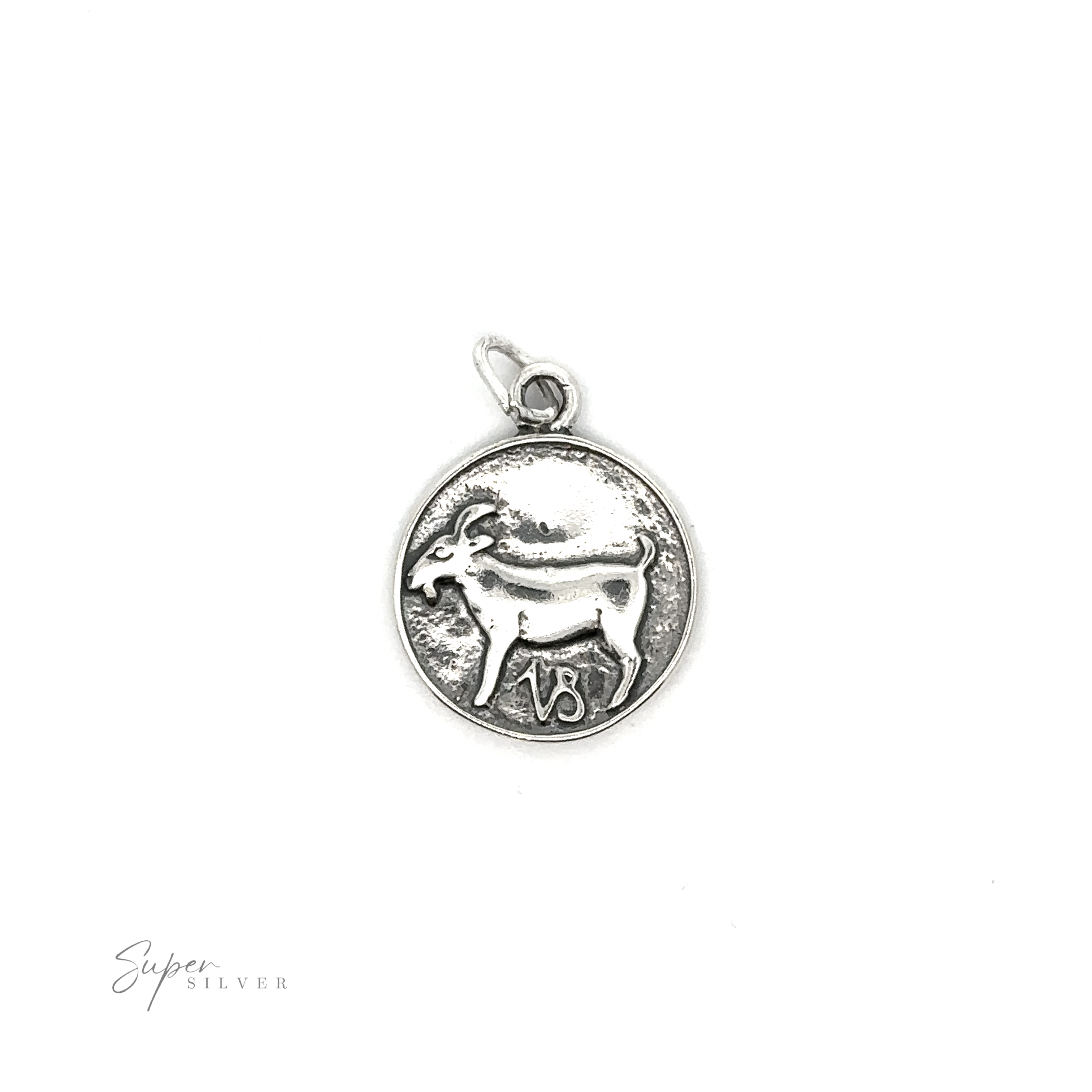 Sterling silver Zodiac Sign Medallion Charms featuring the Taurus symbol, symbolizing cosmic identity.