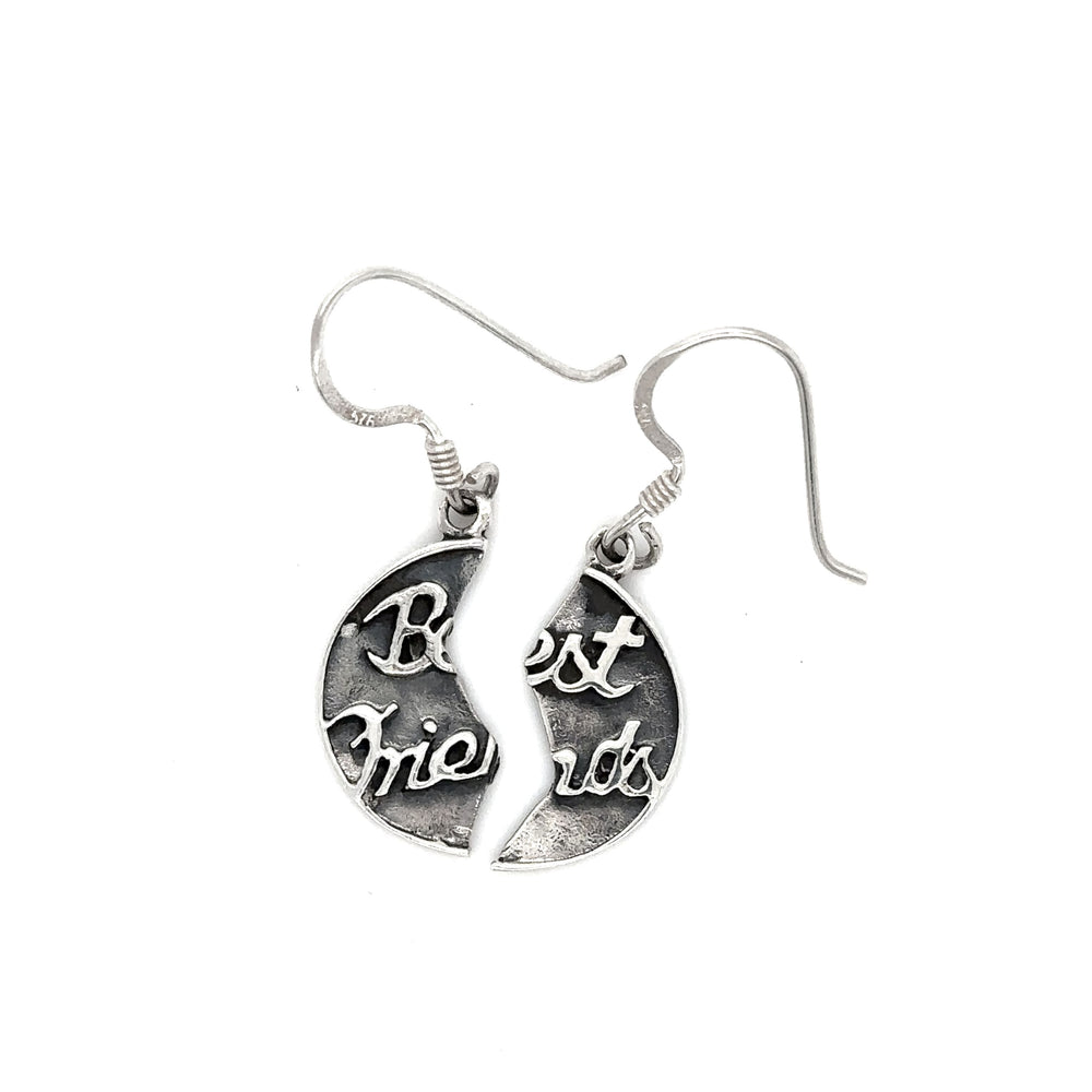 
                  
                    Shareable earrings with the words "best friends" on them can be replaced with Reversible "Best Friend" Earrings from the brand Super Silver.
                  
                