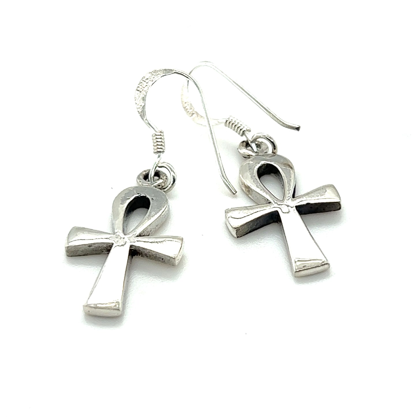 
                  
                    These super silver Simple Ankh earrings are the perfect addition to any jewelry collection. The Egyptian cross design adds a touch of cultural significance, making them both stylish and meaningful.
                  
                