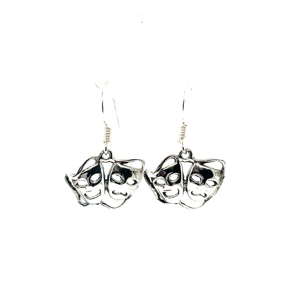 
                  
                    A pair of Super Silver Smile Now Cry Later earrings with a minimalist design.
                  
                