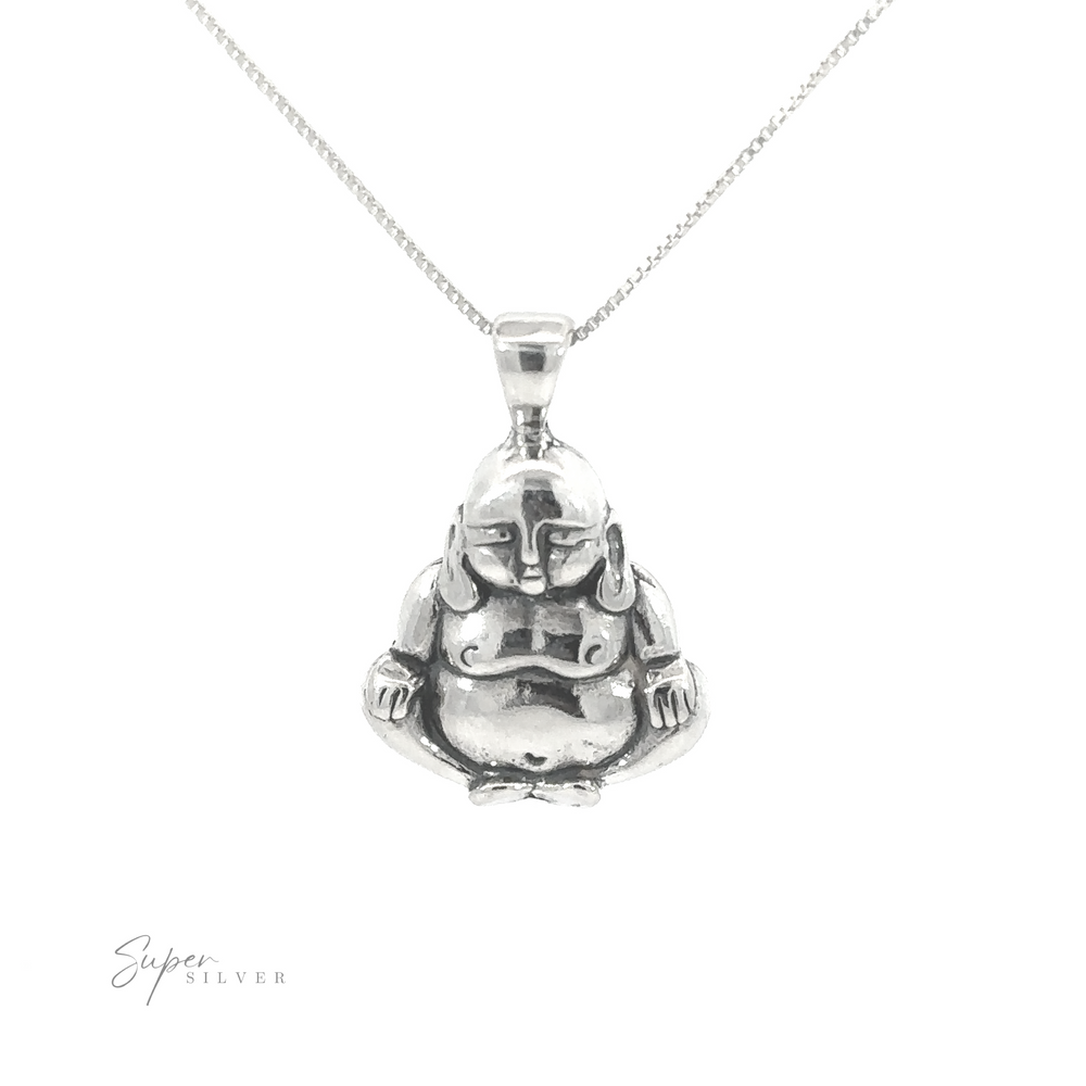 This Buddha Pendant on a chain showcases exquisite craftsmanship and elegant design. With its timeless appeal, this piece is sure to become a cherished accessory.