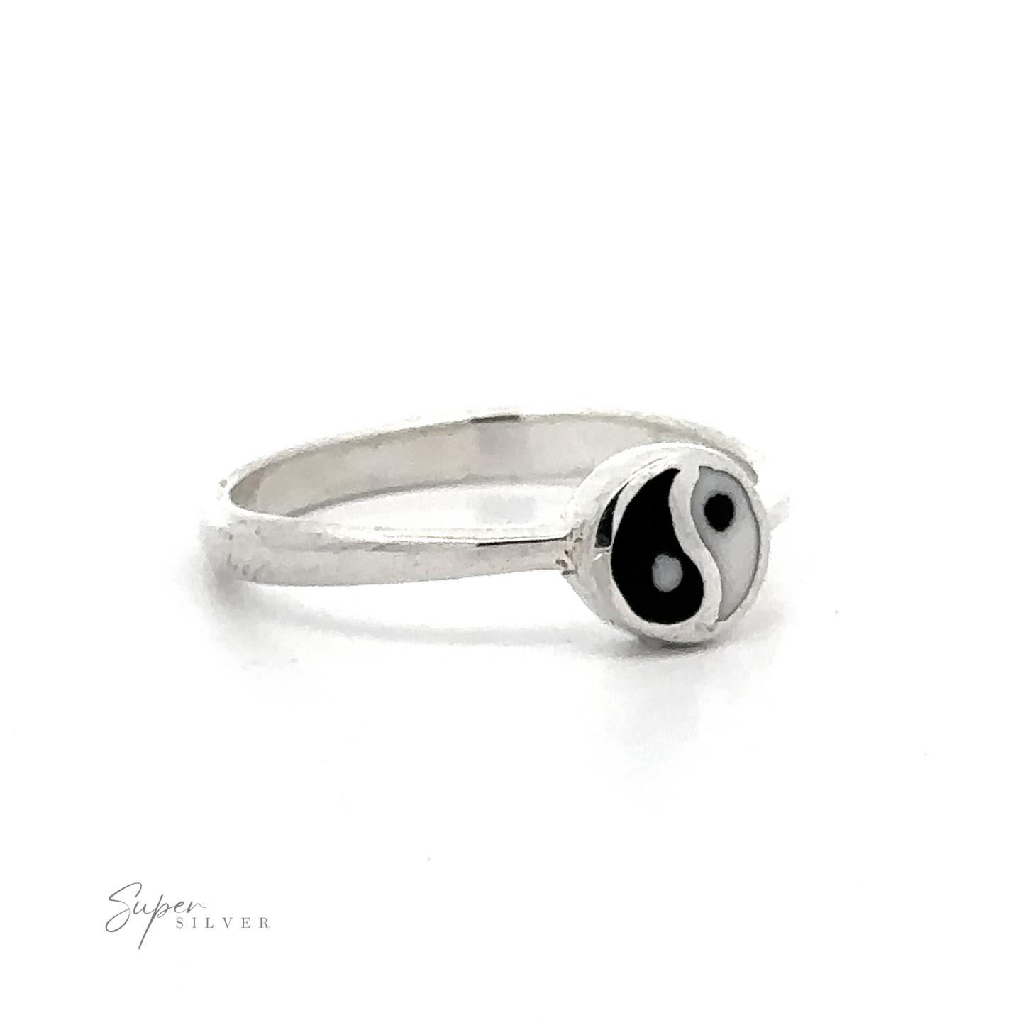 A Small Yin-Yang Ring that exemplifies harmony and balance with its black and white symbolism.