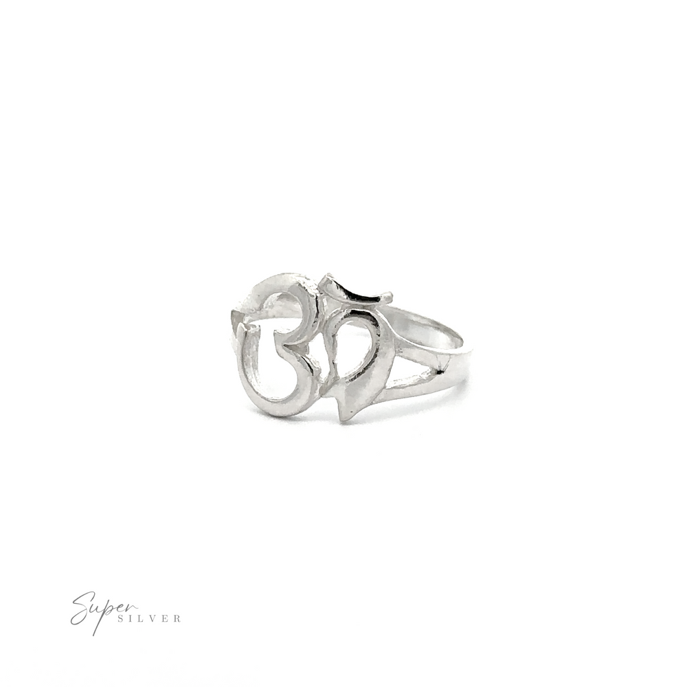 
                  
                    A silver split-shank Om Symbol Ring, originating from Hindu tradition.
                  
                
