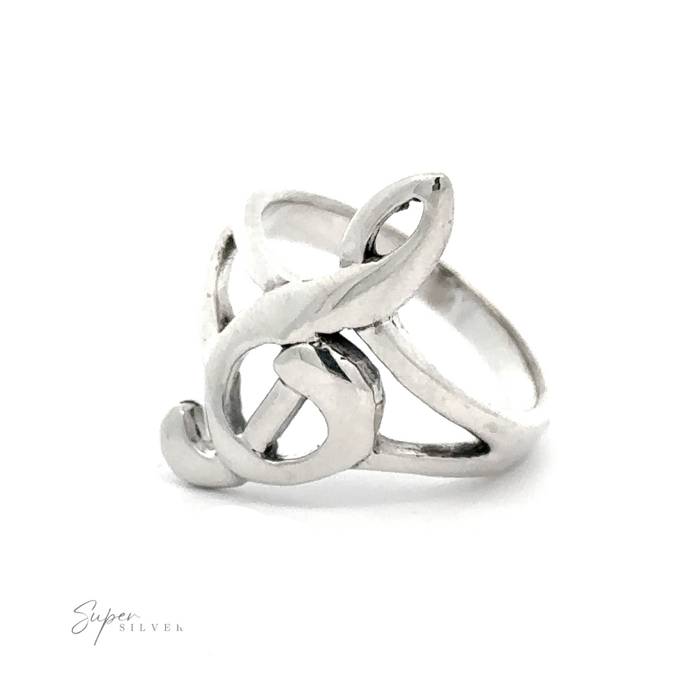 
                  
                    A silver Treble Clef Ring.
                  
                