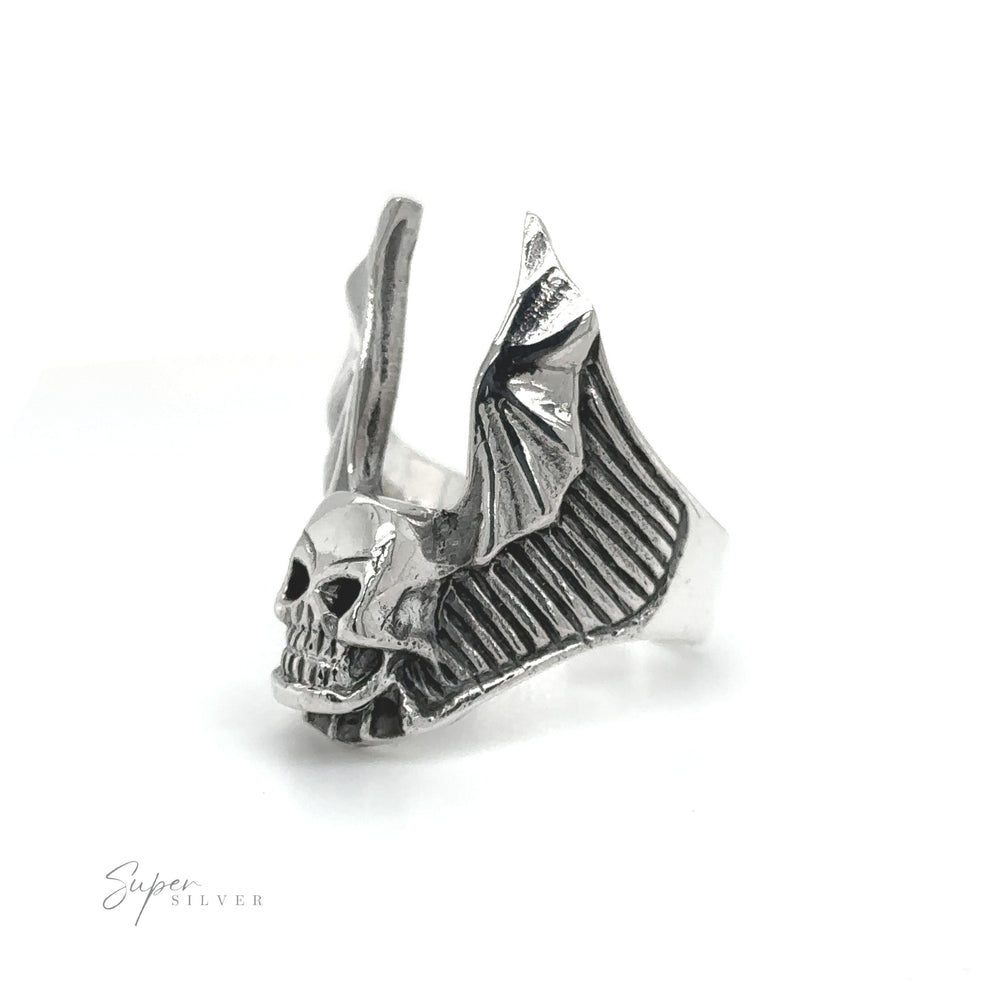
                  
                    A Heavy Skull with Wings Ring.
                  
                