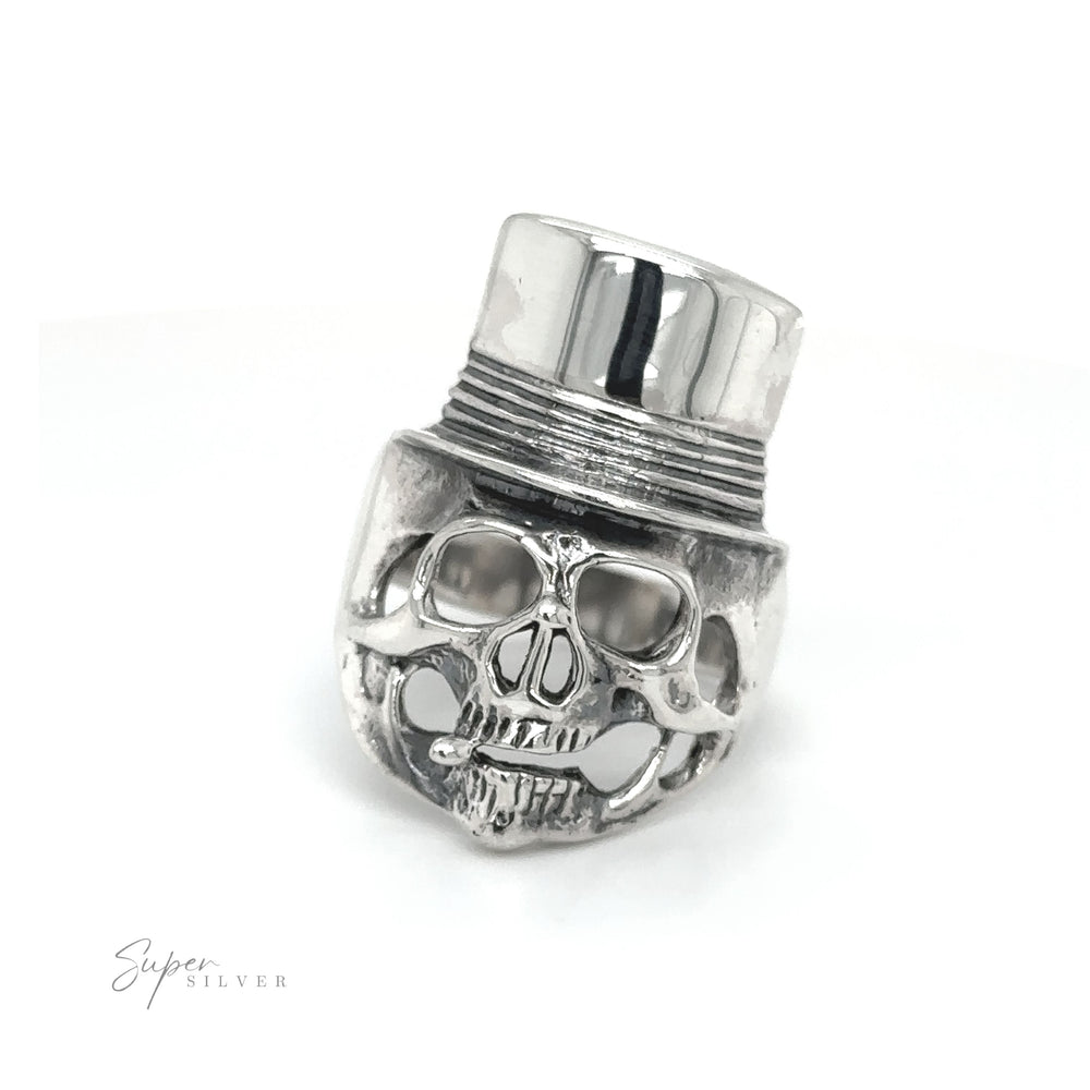 
                  
                    A Skull Ring with Top Hat, perfect for edgy fashion enthusiasts.
                  
                