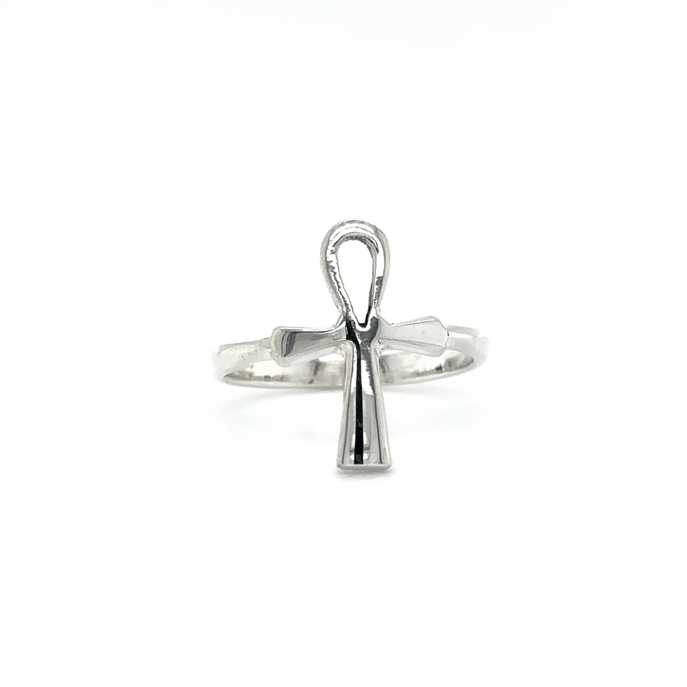 
                  
                    A Simple Ankh Ring by Super Silver on a white background.
                  
                