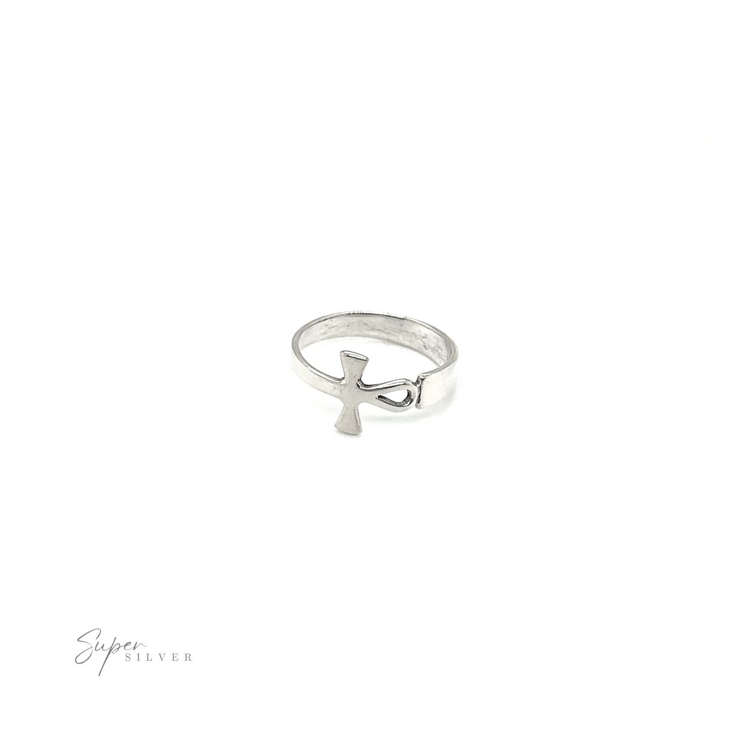 
                  
                    A Sideways Connecting Ankh Ring with a small cross on it, boasting an eternal style.
                  
                