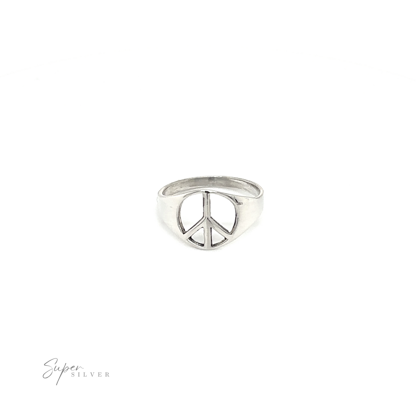 
                  
                    A classic style Tapered Peace Ring with a peace sign, symbolizing unity and harmony.
                  
                