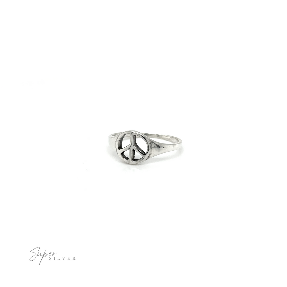 
                  
                    A classic style tapered peace ring.
                  
                