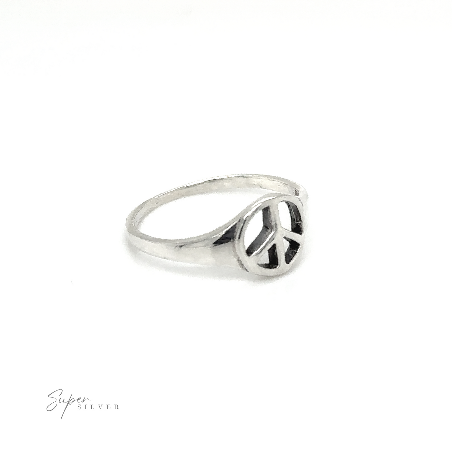 
                  
                    A classic style silver Tapered Peace Ring adorned with a peace sign, symbolizing unity and harmony. Perfect for those seeking peace rings to showcase their commitment to fostering peaceful relationships.
                  
                